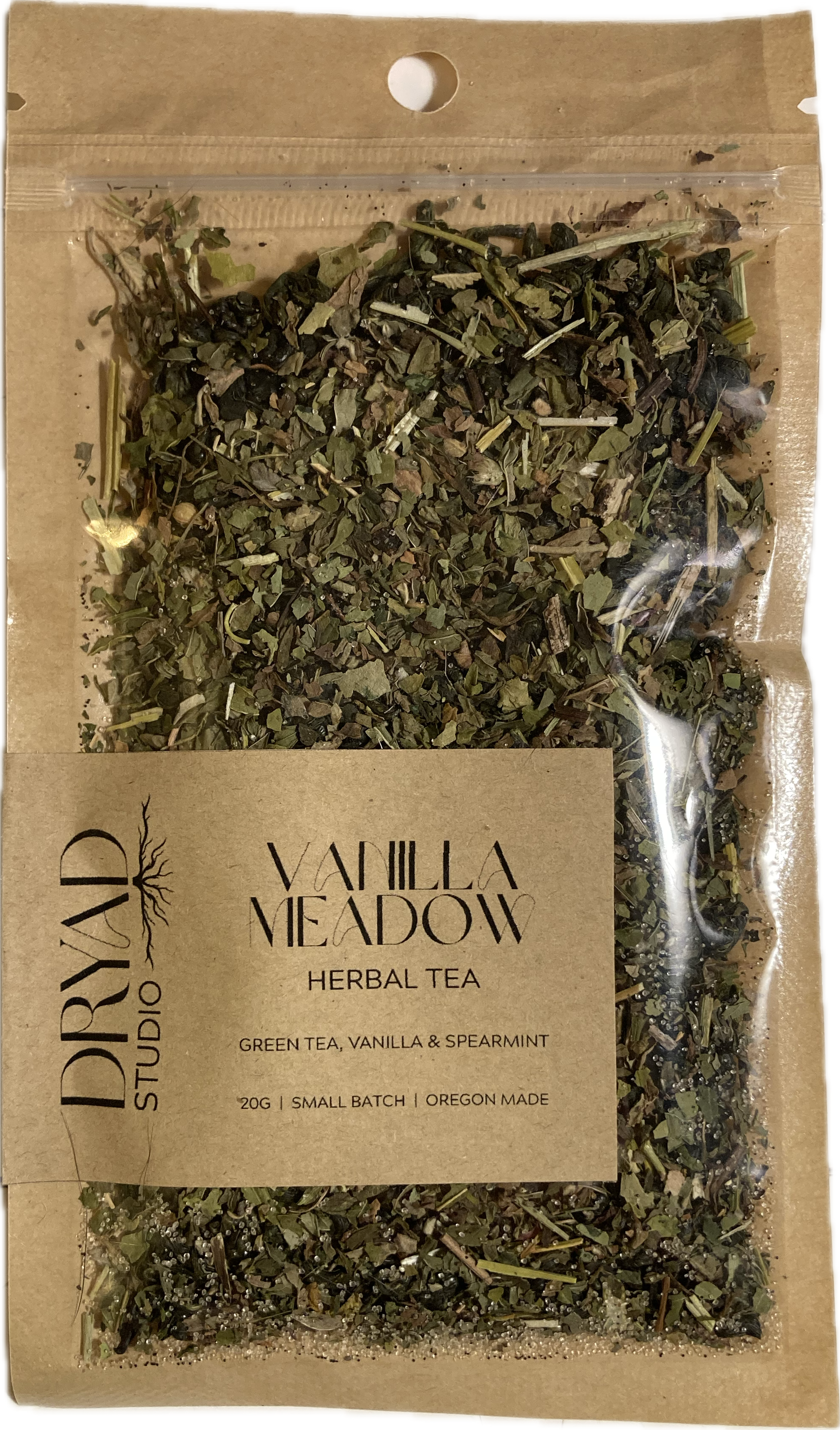 "Vanilla Meadow" Invigorating Vanilla Spearmint Green Tea Blend (Loose Leaf)