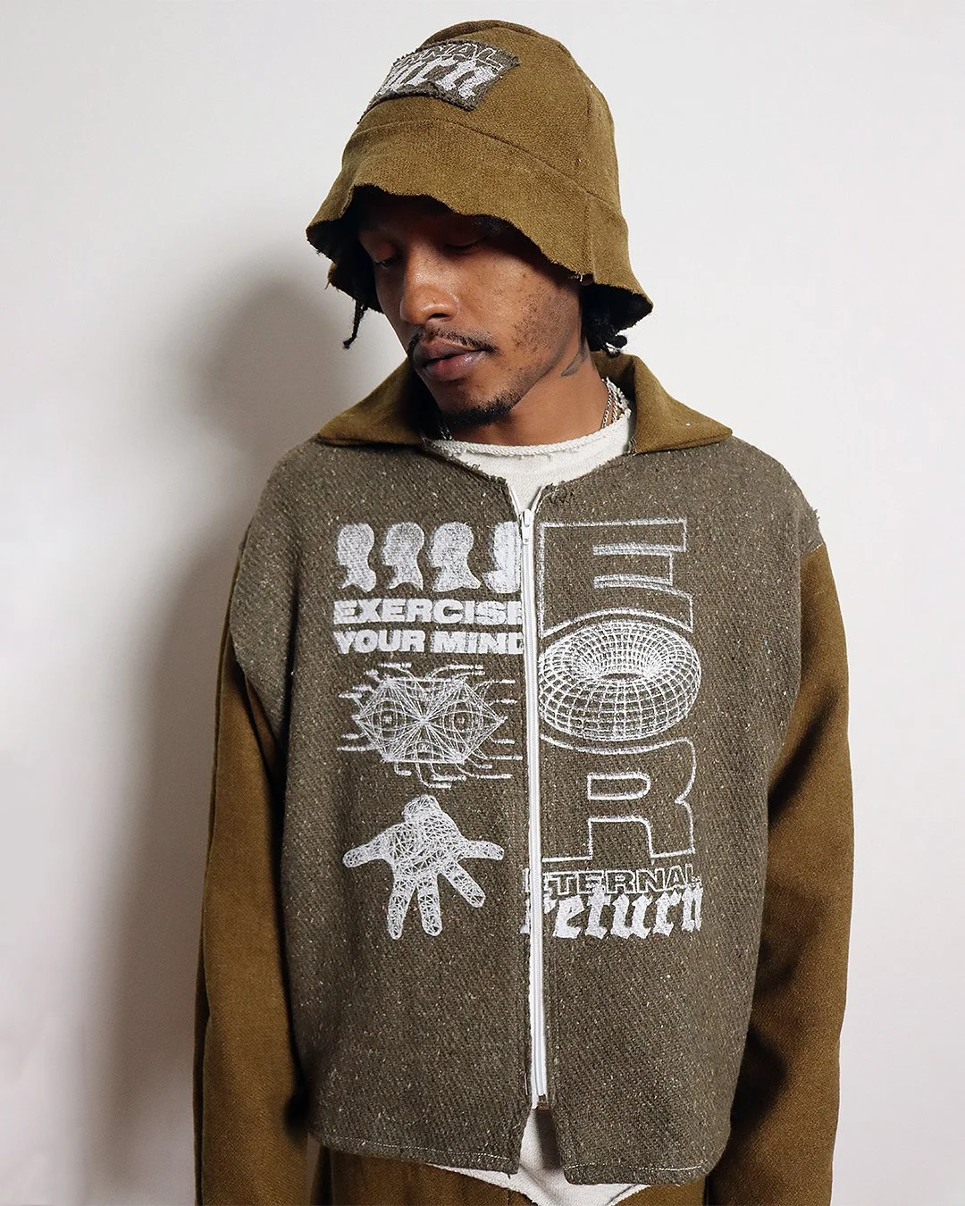 2-Tone Wool Zip Up Jacket (1-of-1)