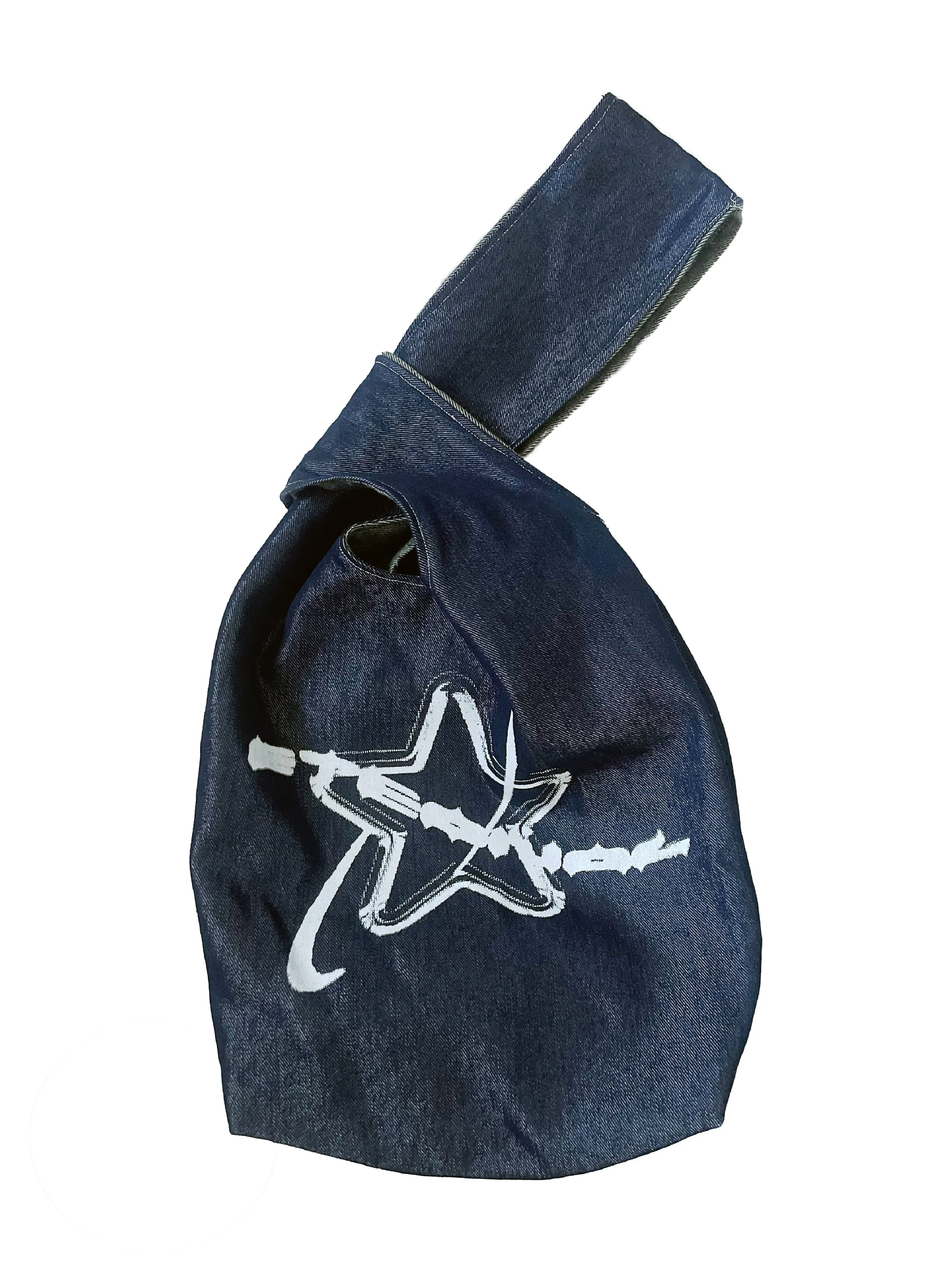 Denim Star Logo Origami Bag - Large