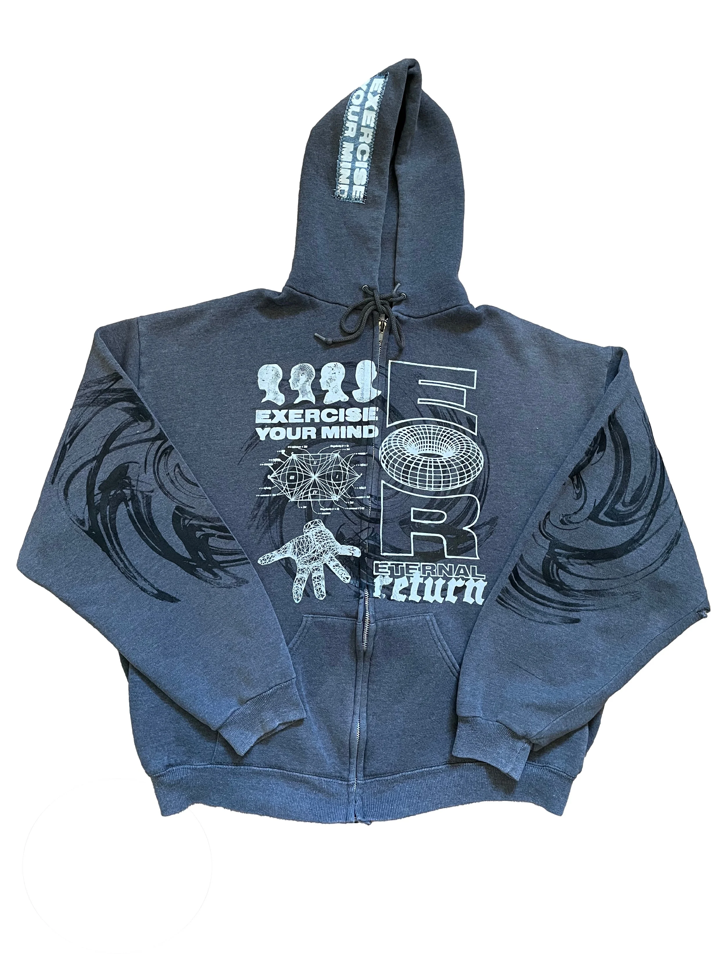 Exercise Your Mind vintage zip up