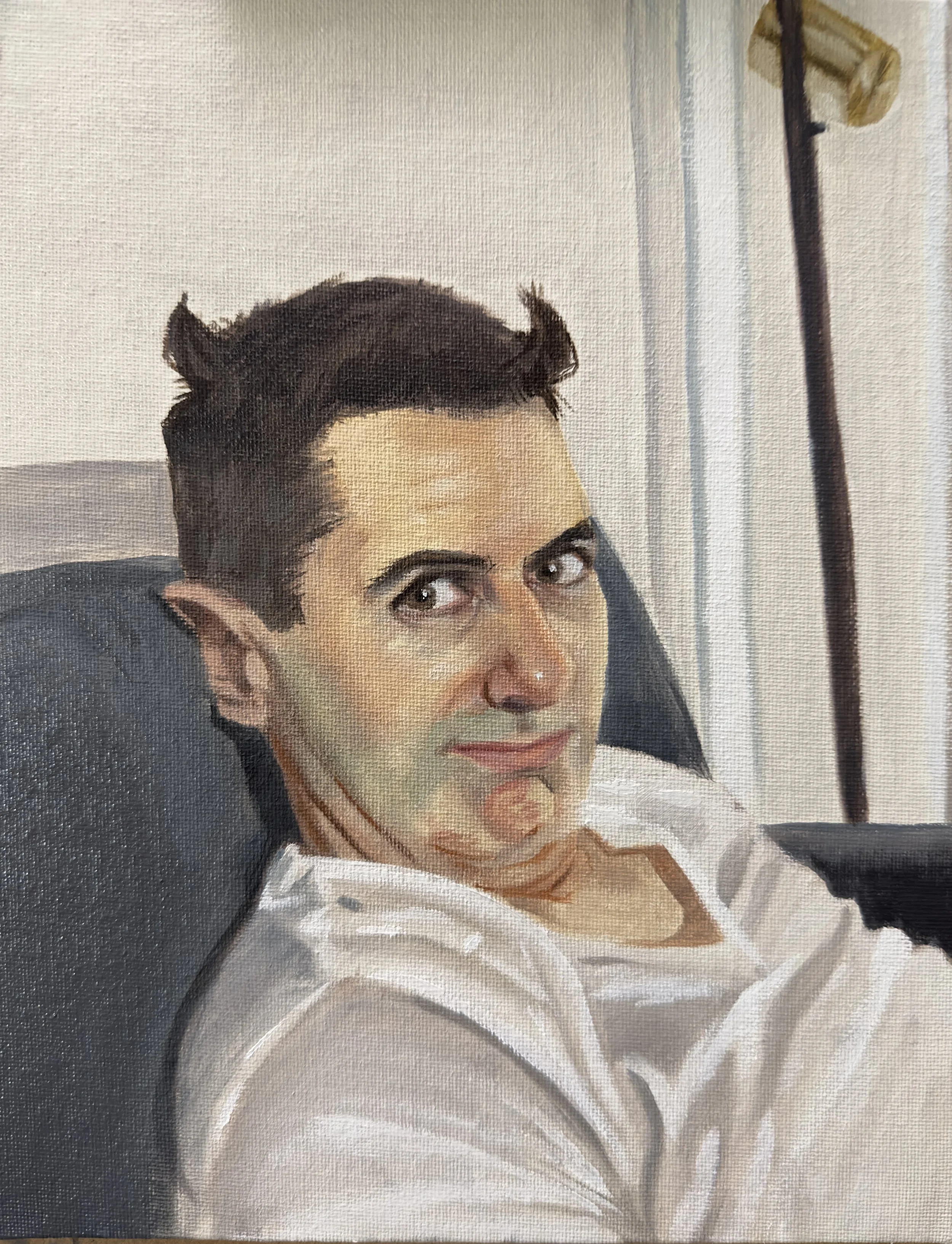 Fransham Diptych (2/2), oil on canvas board