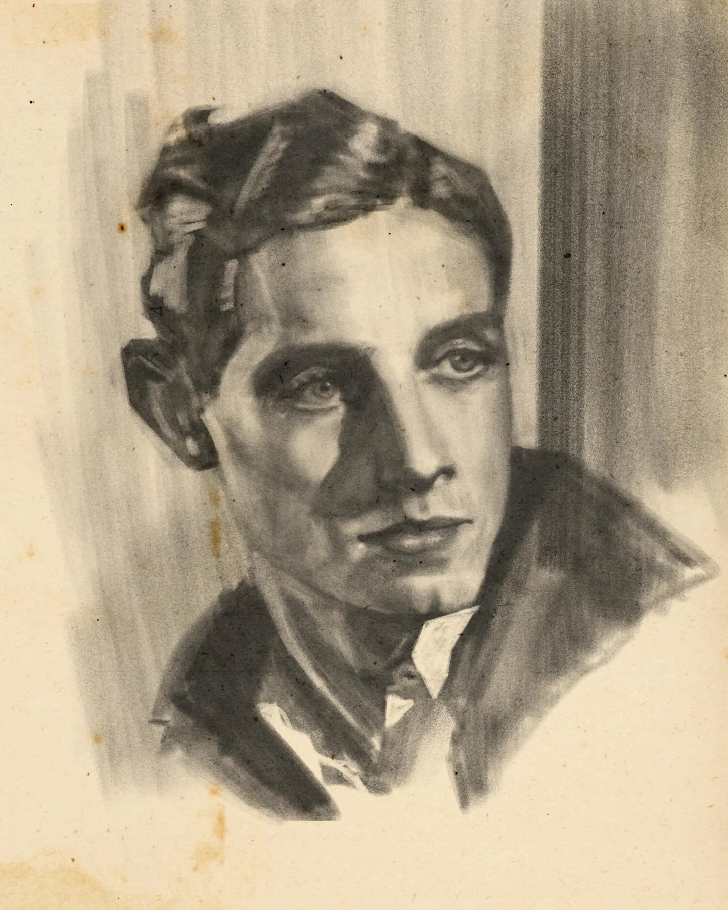 the new @procreate brushes are pretty great! i feel like this one handled and looks like real charcoal. paper texture from @retrosupply 
.
.
.

#procreateart #procreatebrushes #portrait #charcoalportrait