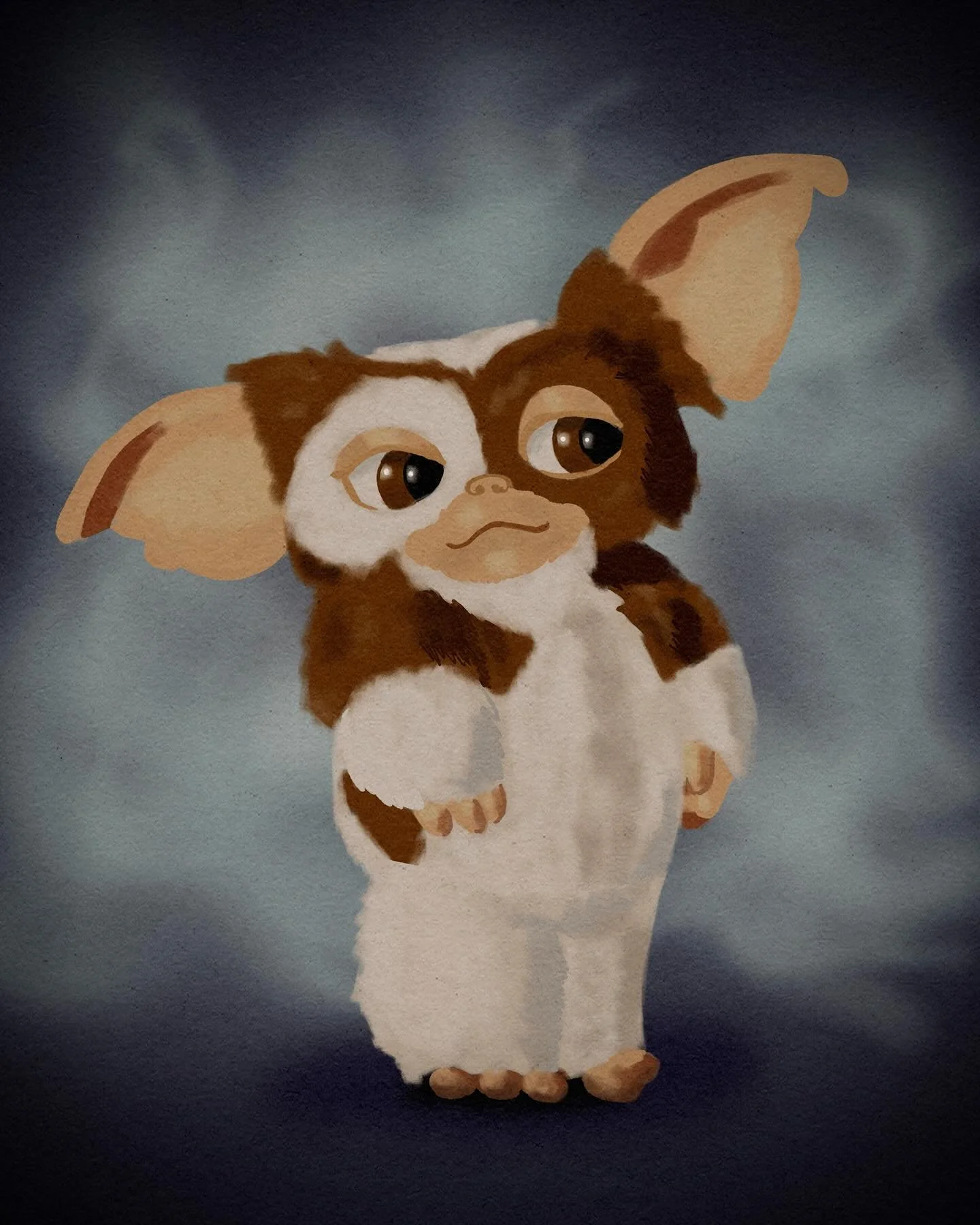 a little gizmo to celebrate the announcement of the new gremlins movie. c&rsquo;mon 2027! 
.
.
.
#gremlins #gremlinsmovie #gizmo #procreate #procreateart #procreatedrawing