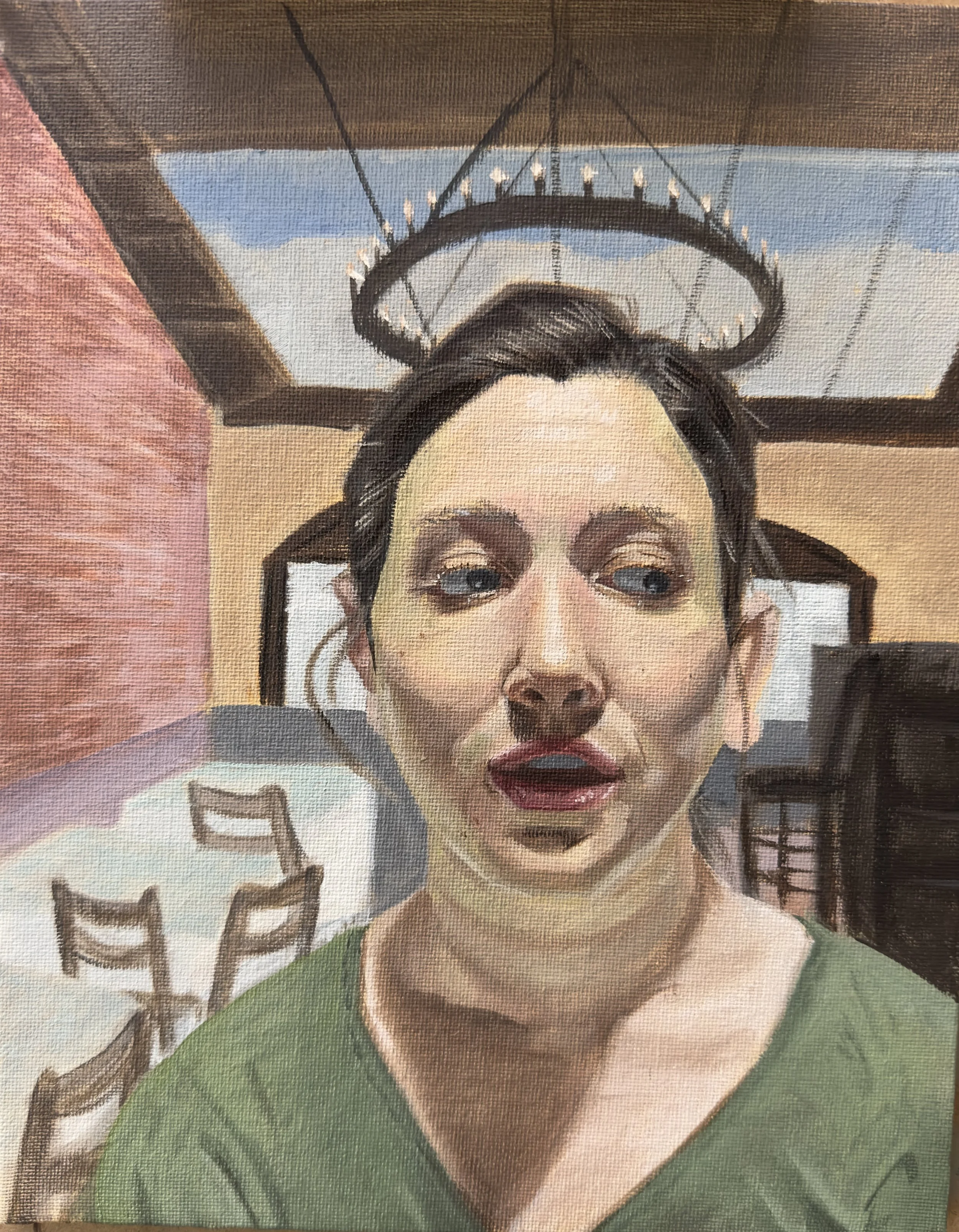 Fransham Diptych (1/2), oil on canvas board 