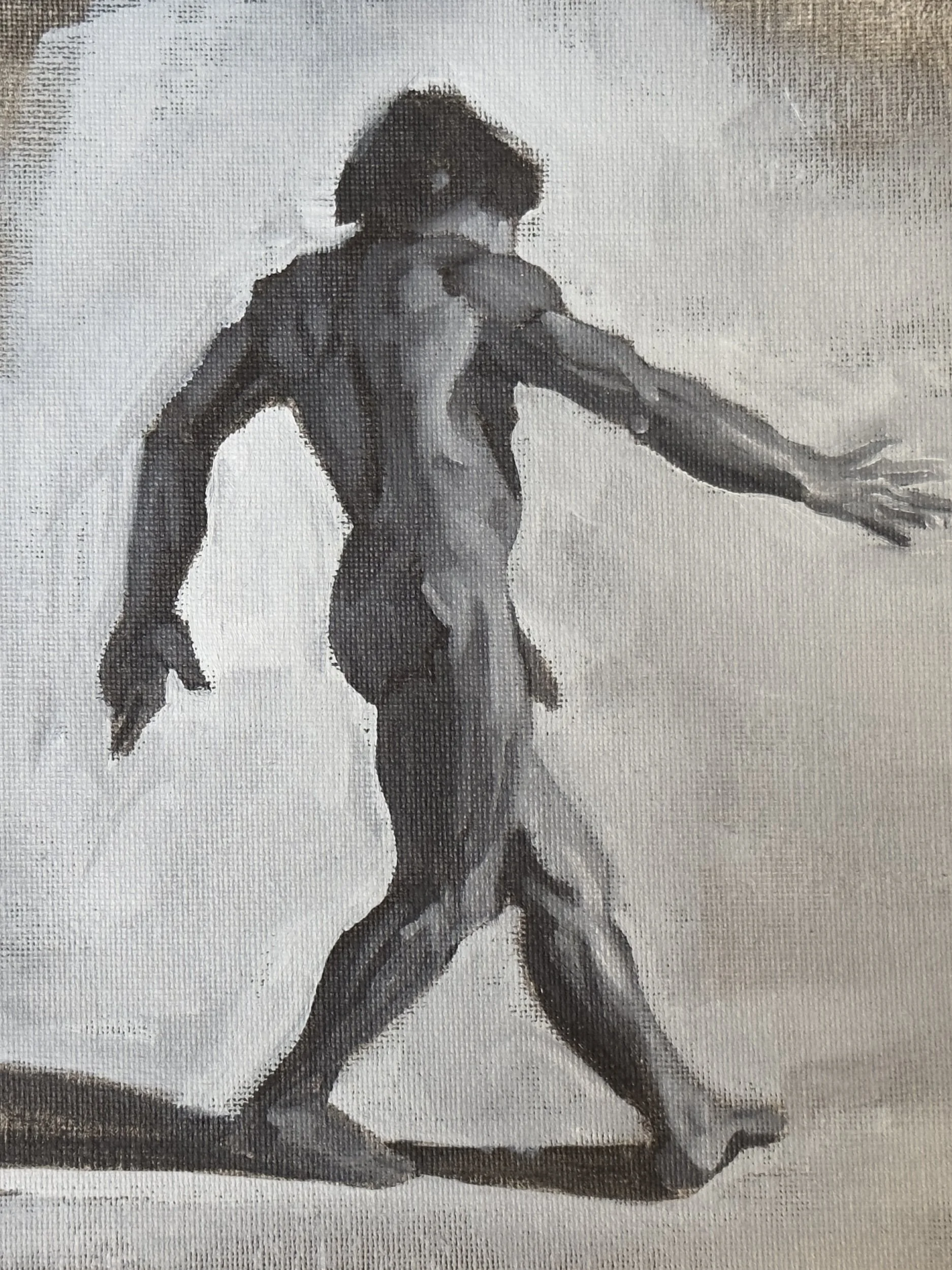 Figure study 3, oil on canvas board