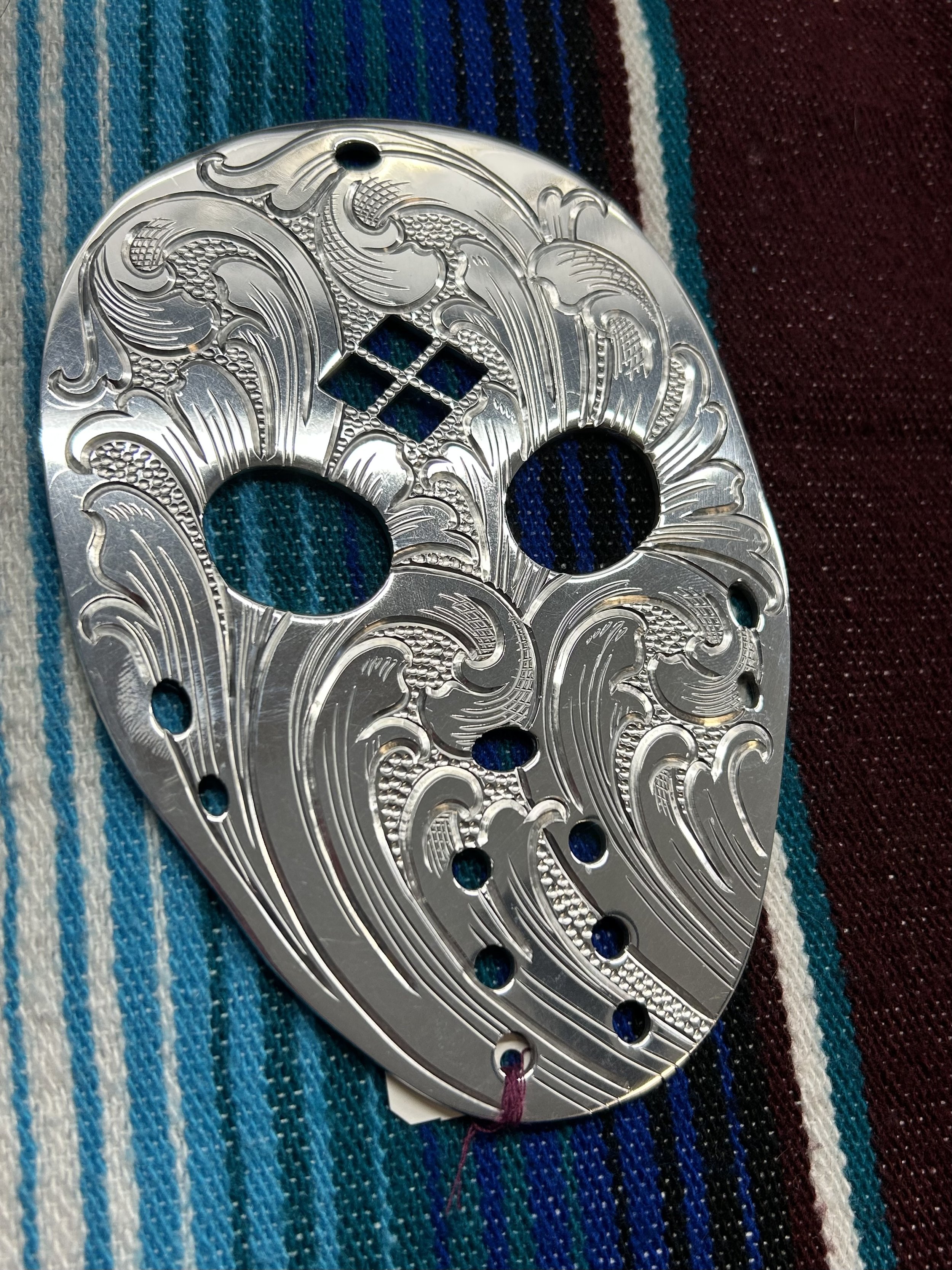 Engraved Hockey Mask Cutout
