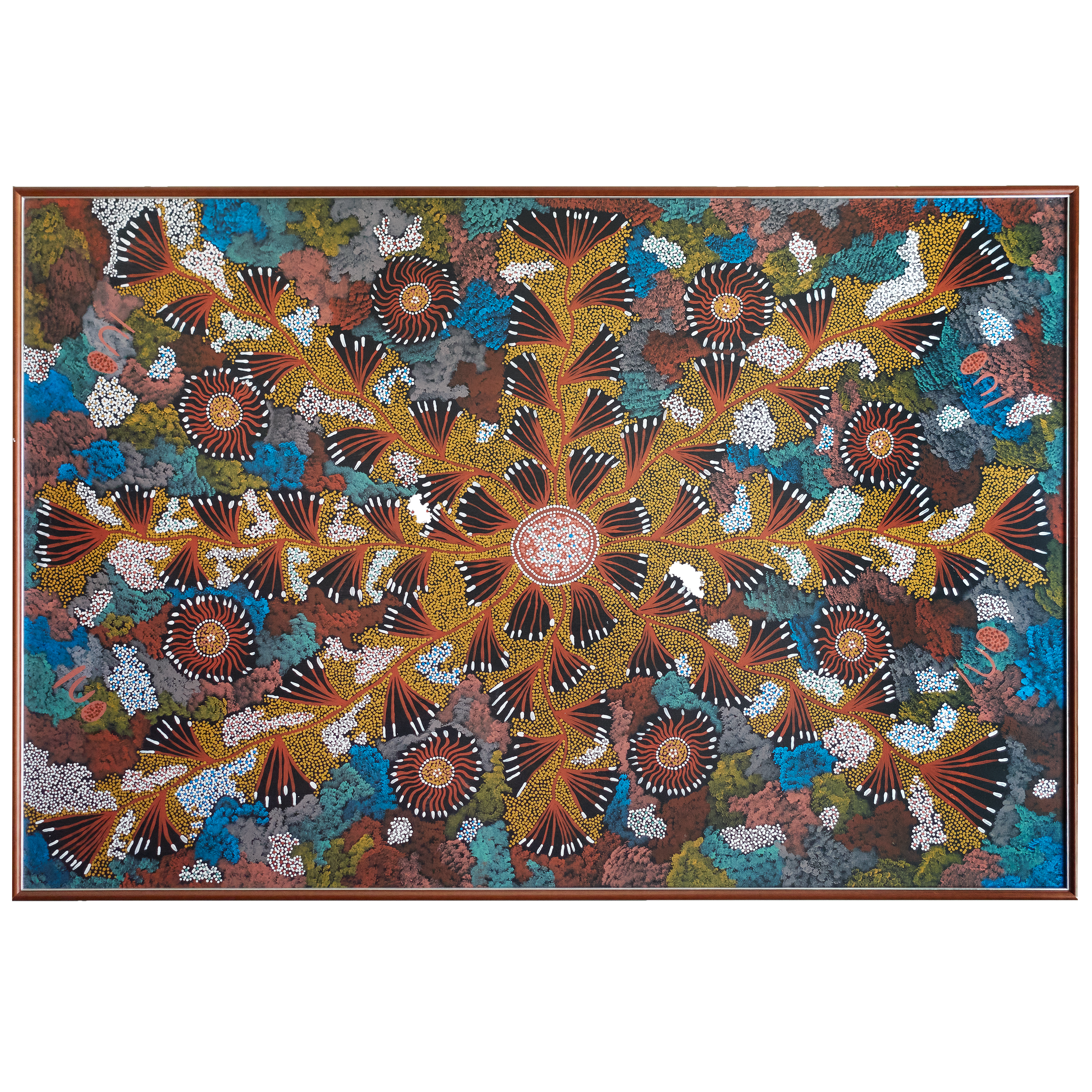 Lot 13
Eunice Napangardi (1950- 2005)
Bush Banana Dreaming, 1992
synthetic polymer on canvas
185 x 120 cm
Est. A$