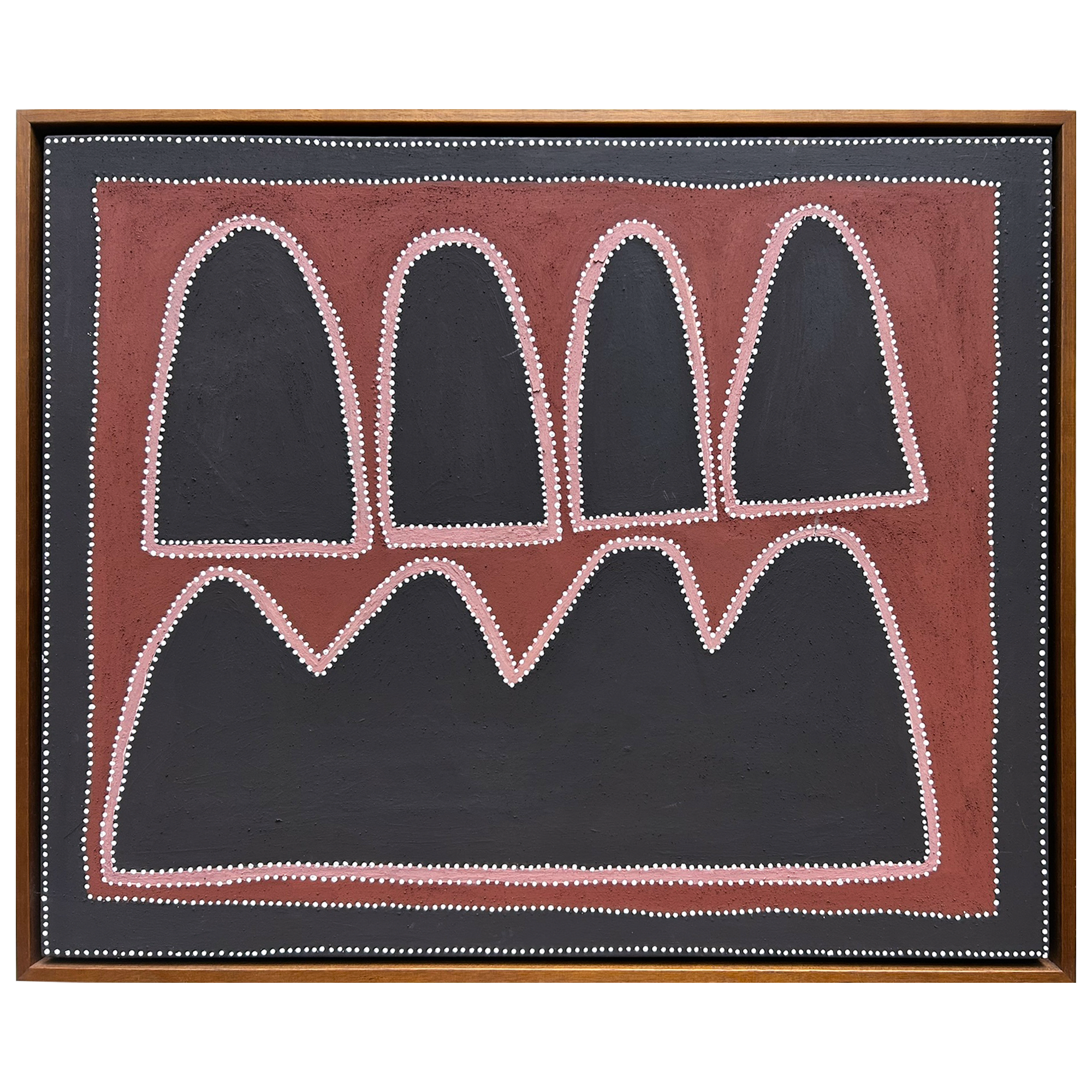 Artist: Queenie McKenzie | Title: High Country on Texas Downs | Year: 1998 | Medium: natural pigments on canvas | Dimensions: 80 x 100 cm