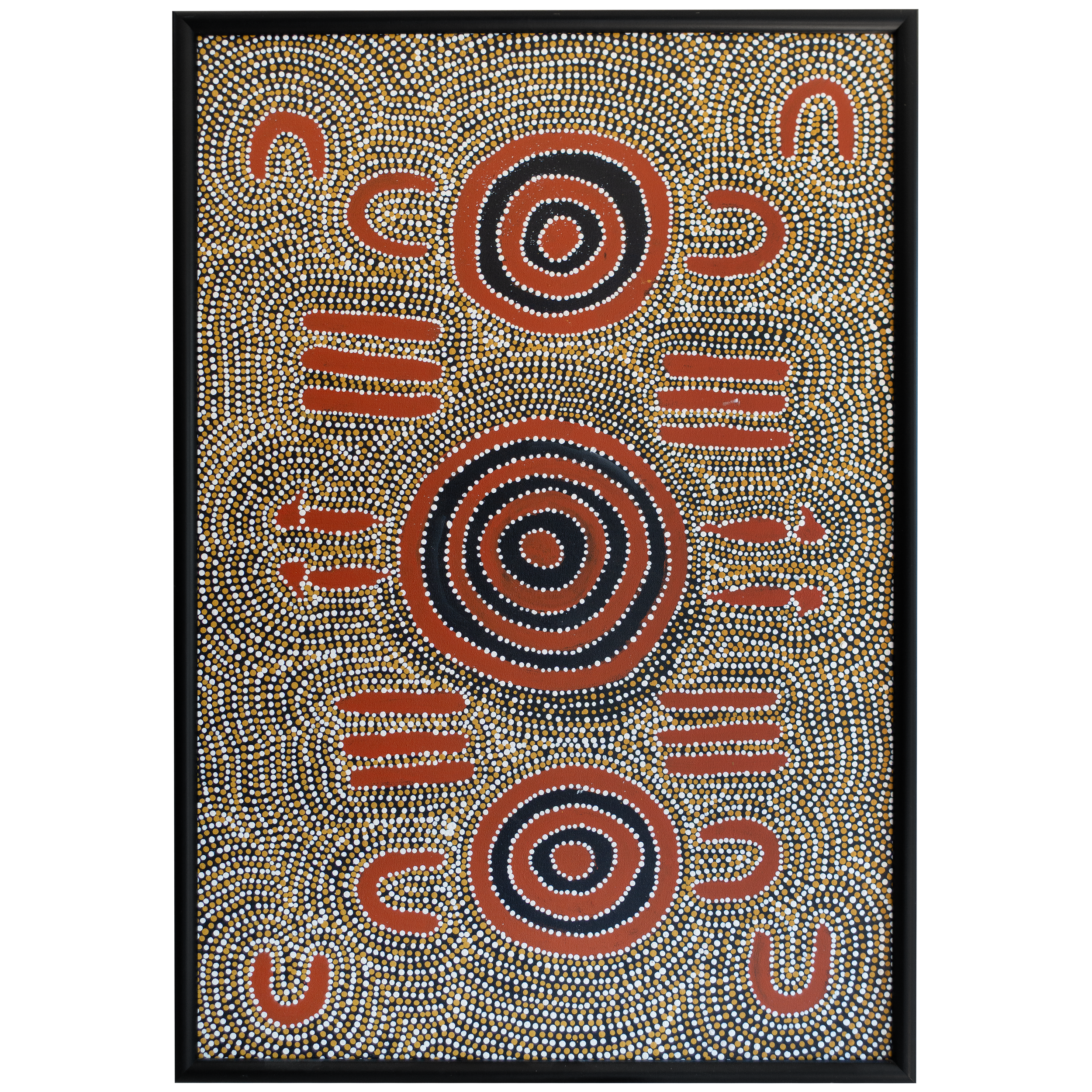 Lot 57
Ronnie Price
Kangaroo Dreaming, 1993
synthetic polymer on canvas
60 x 90 cm
Est. A$