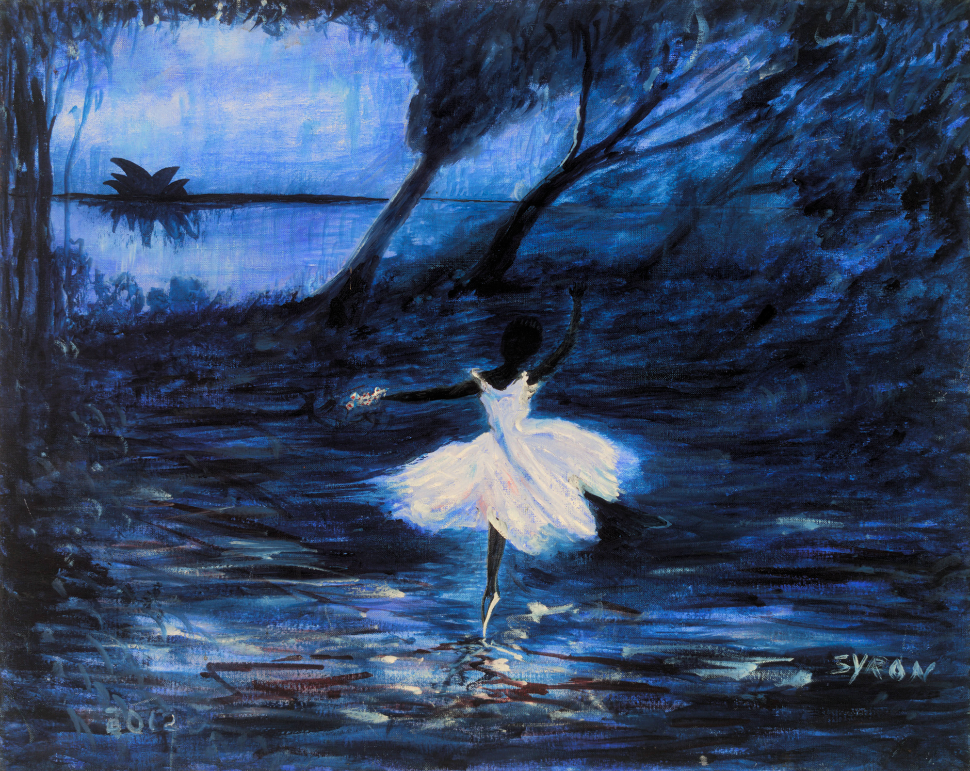 Artist: Gordon Syron |Title: Black Ballerina |Year: 2012 |Medium: oil on canvas |Dimensions: 61 x 76.5 cm