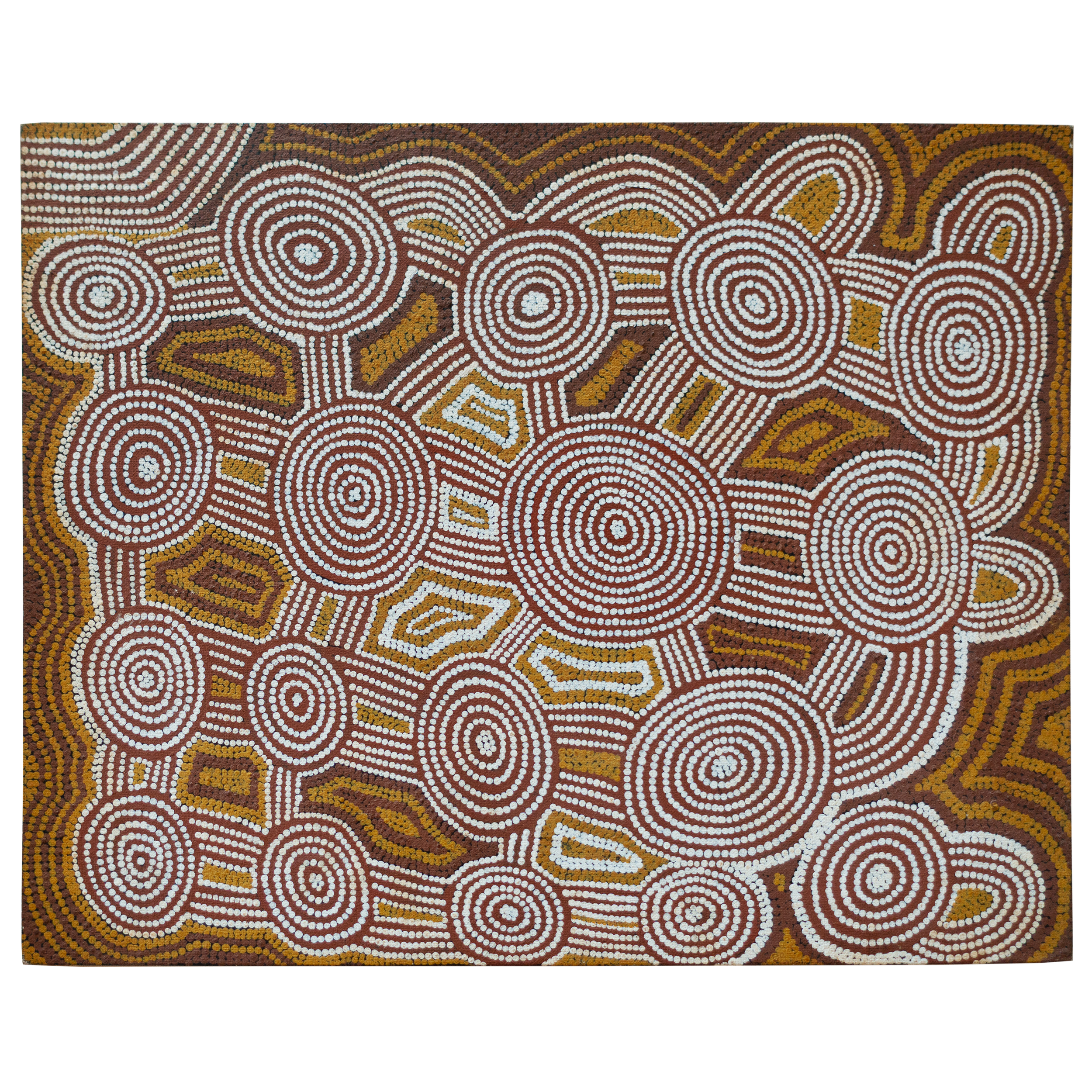 Lot 6
Uta Uta Tjangala (1926 - 1990)
Tingari Cycle, 1984
synthetic polymer paint on composition board
50 x 40 cm
Est. A$