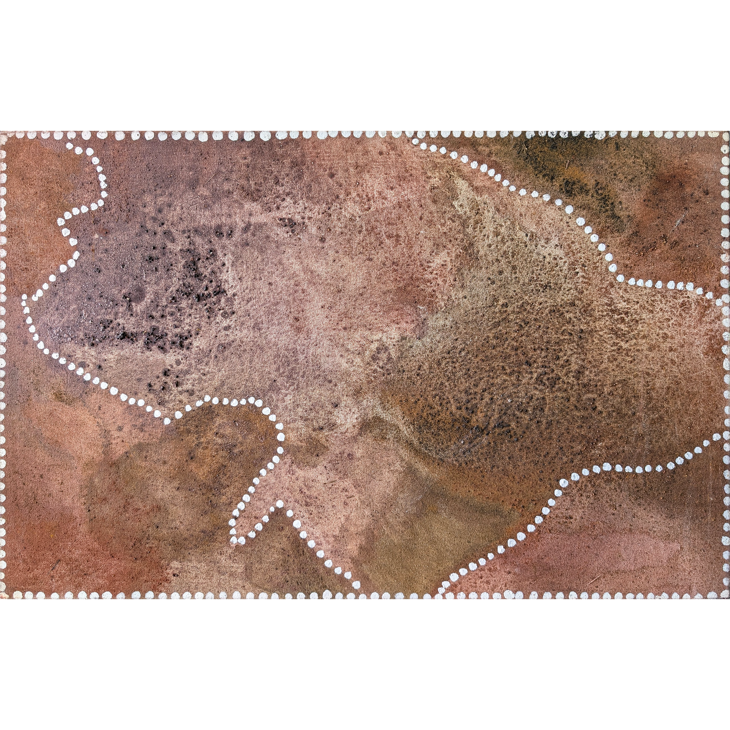 Artist: David Cox | Title: Country | Year: 2003 | Medium: natural ochre and pigments on canvas | Dimensions: 70 x 45 cm