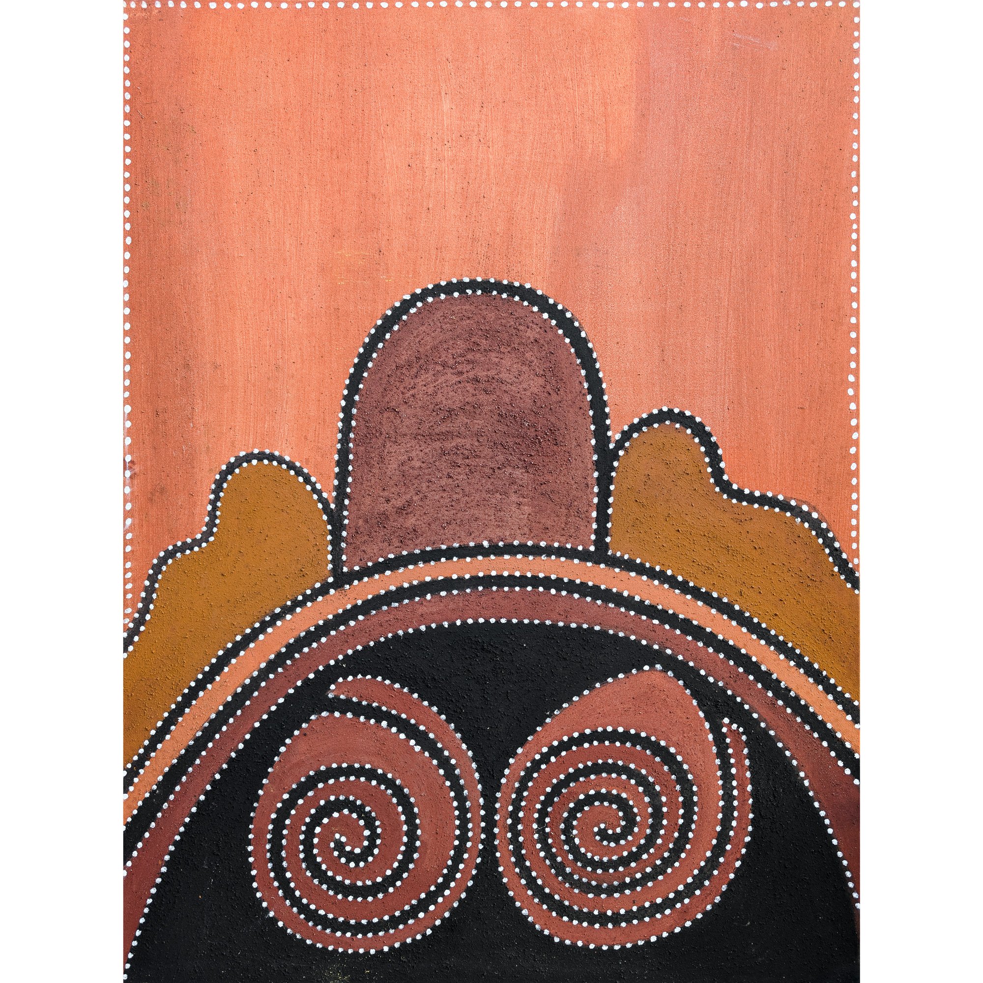 Lot 28 | CHARLENE CARRINGTON (born 1977) | Texas Downs | 2004 | natural earth pigments on canvas, 120 x 90 cm | Est. AUD $1,500 - $2,500