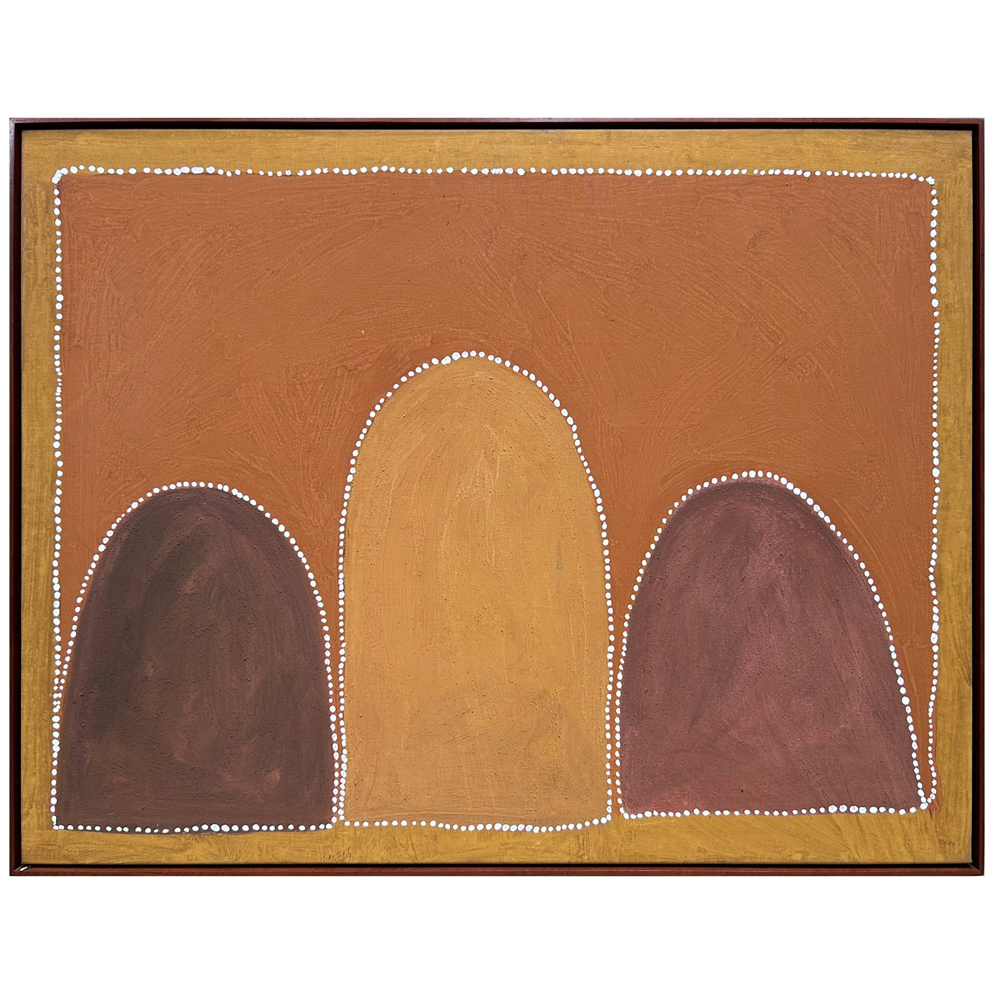 Artist: Rover Joolama Thomas | Title: Bedford Hills | Year: 1995 | Medium: earth pigments and archival binder on linen | Dimensions: 87 x 114 cm