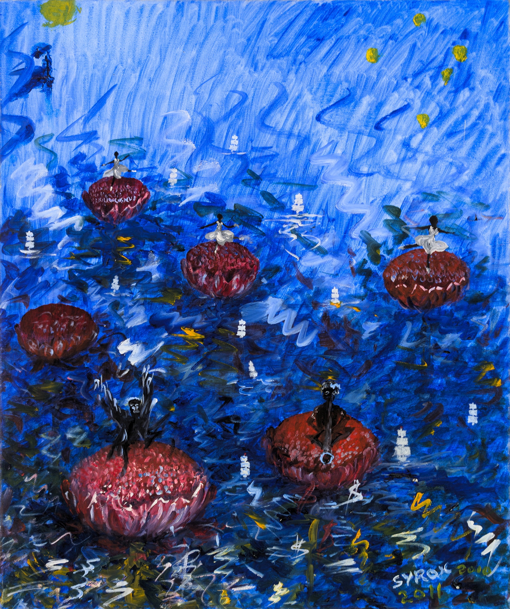 Artist: Gordon Syron |Title: Waratah Forest |Year: 2011 |Medium: oil on canvas |Dimensions: 50 x 60 cm