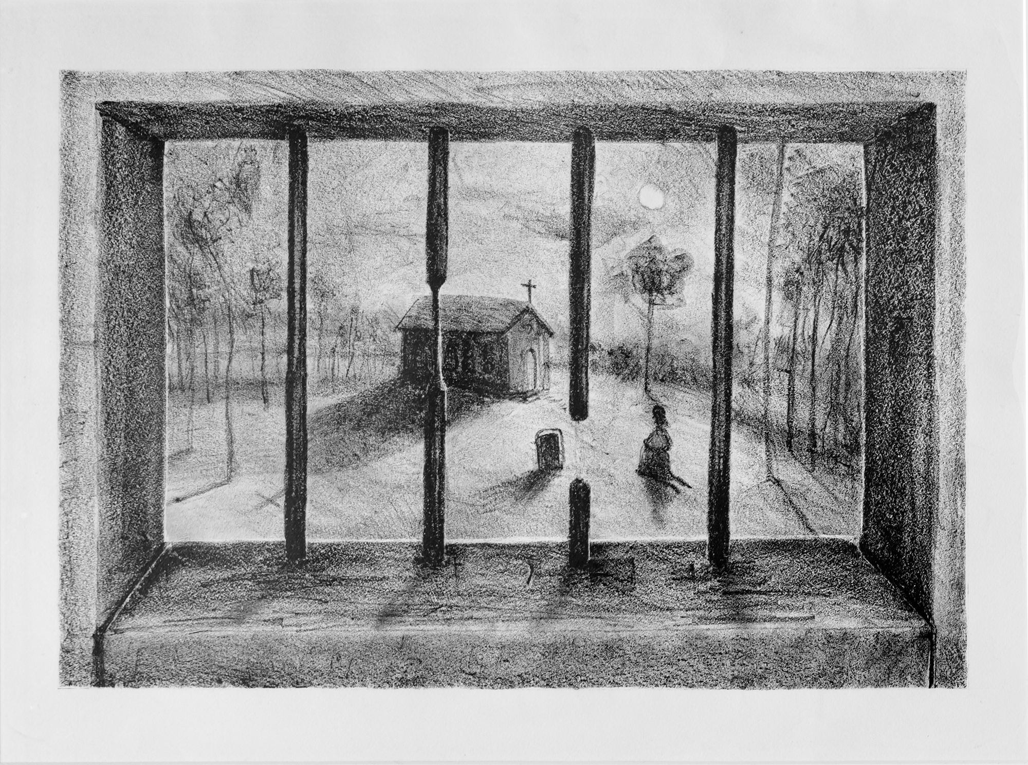 Artist: Gordon Syron |Title: Bury the Living |Year: 1993 |Medium: lithograph |Dimensions: 58 x 76 cm