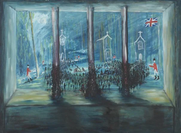 Artist: Gordon Syron |Title: Bury the Living II |Year: 1997-98 |Medium: oil on canvas |Dimensions: 91.5 x 122 cm (Copy)