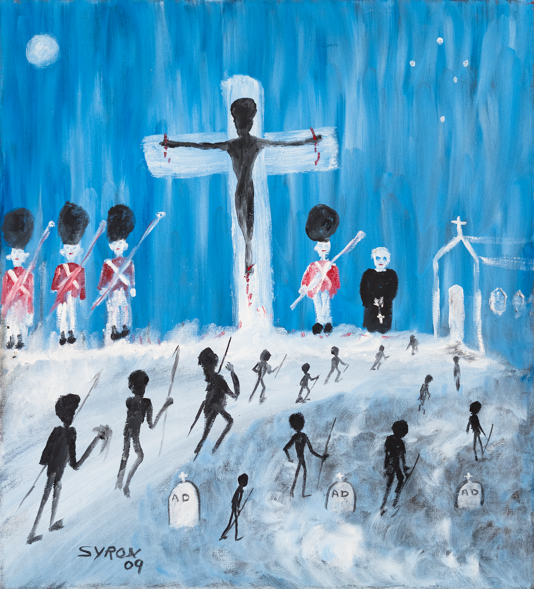 Artist: Gordon Syron |Title: The Gender of God |Year: 2009 |Medium: oil on canvas |Dimensions: 50 x 45 cm; 53 x 48.5 cm frame