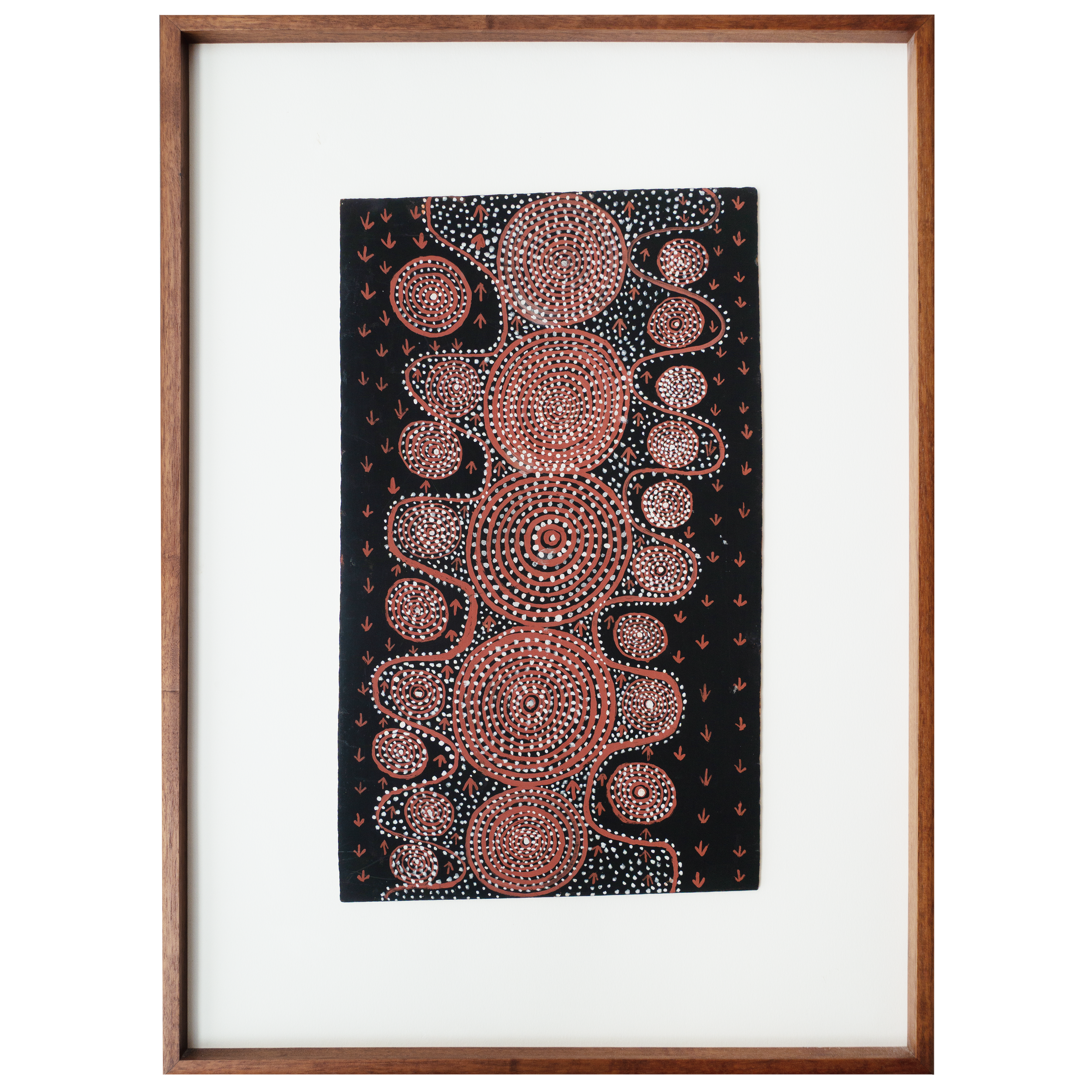 Lot 3
Tim Leura Tjapaltjarri (1930 - 1984)
Emu Travelling Dreaming, 1972
synthetic polymer paint on board
30 x 50 cm
Est. A$