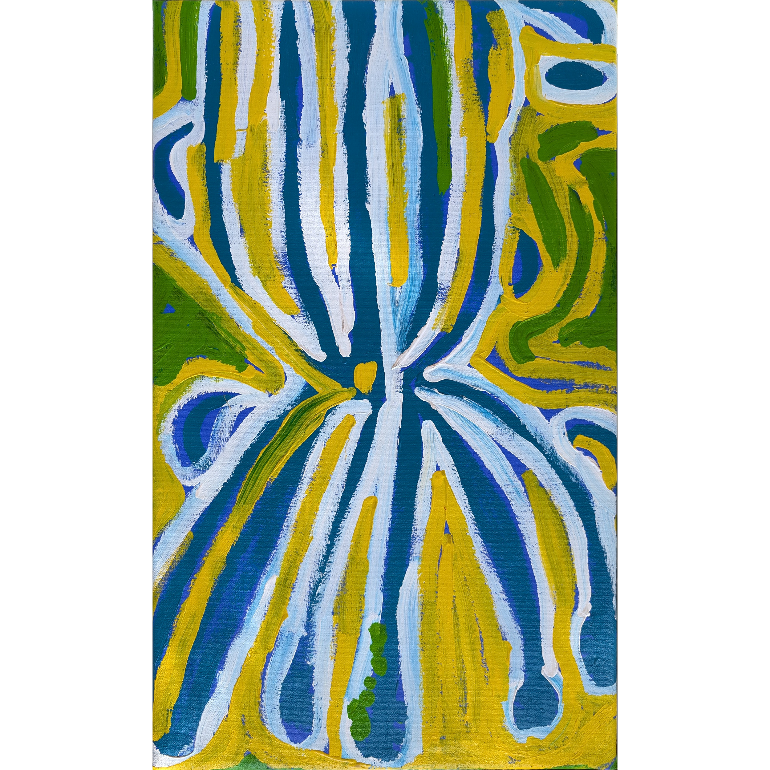Artist: Lorna Naparrula Fencer | Title: Bush Potato | Year: 2001 | Medium: synthetic polymer paint on canvas | Dimensions: 75 x 52 cm