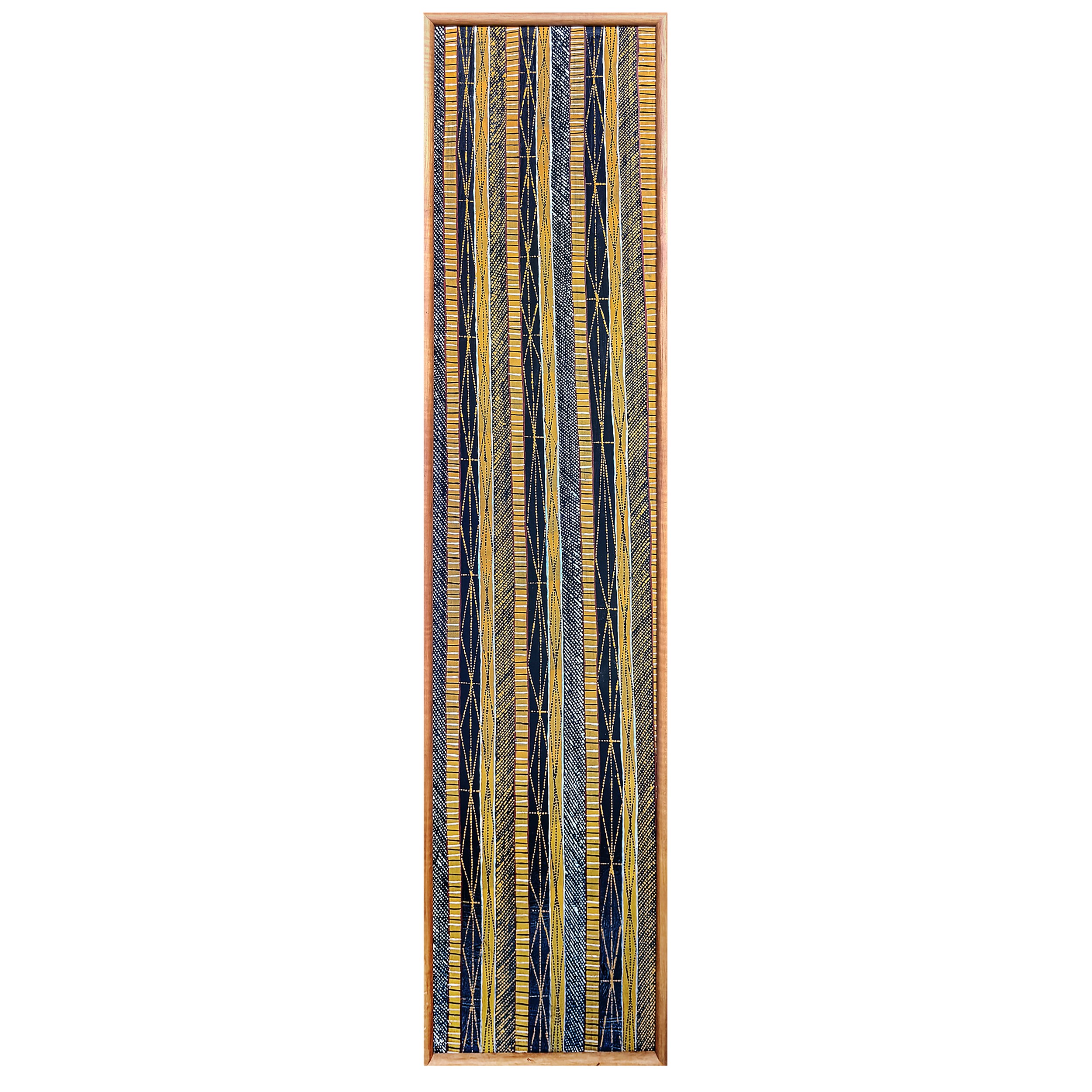 Lot 23
Pedro Wonaeamirri (1974-)
Body Paint Design, 1998
natural earth pigment on canvas
156 x 36 cm
Est: A$3,000 - $5,000