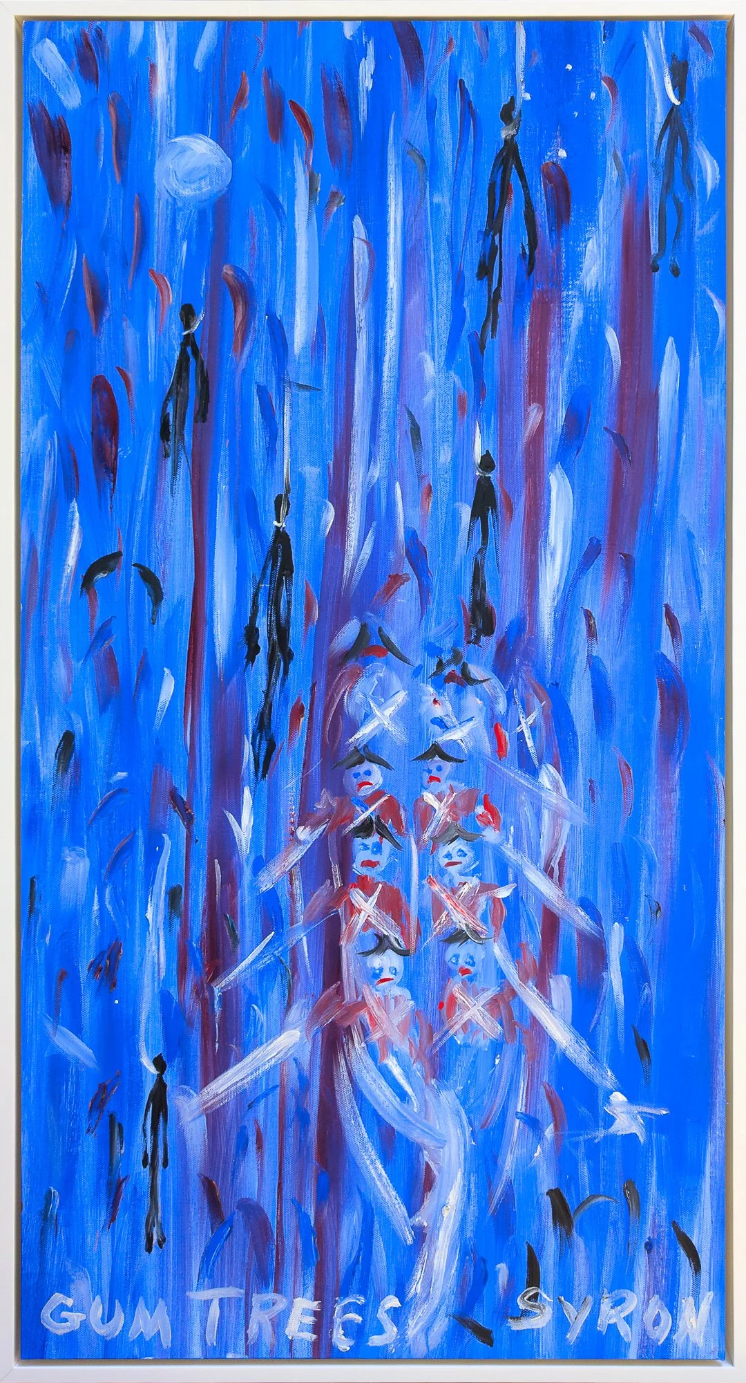 Artist: Gordon Syron |Title: Gum Trees |Year: 2005 |Medium: oil on canvas |Dimensions: 98.5 x 52 cm; 102 x 55.5 cm frame