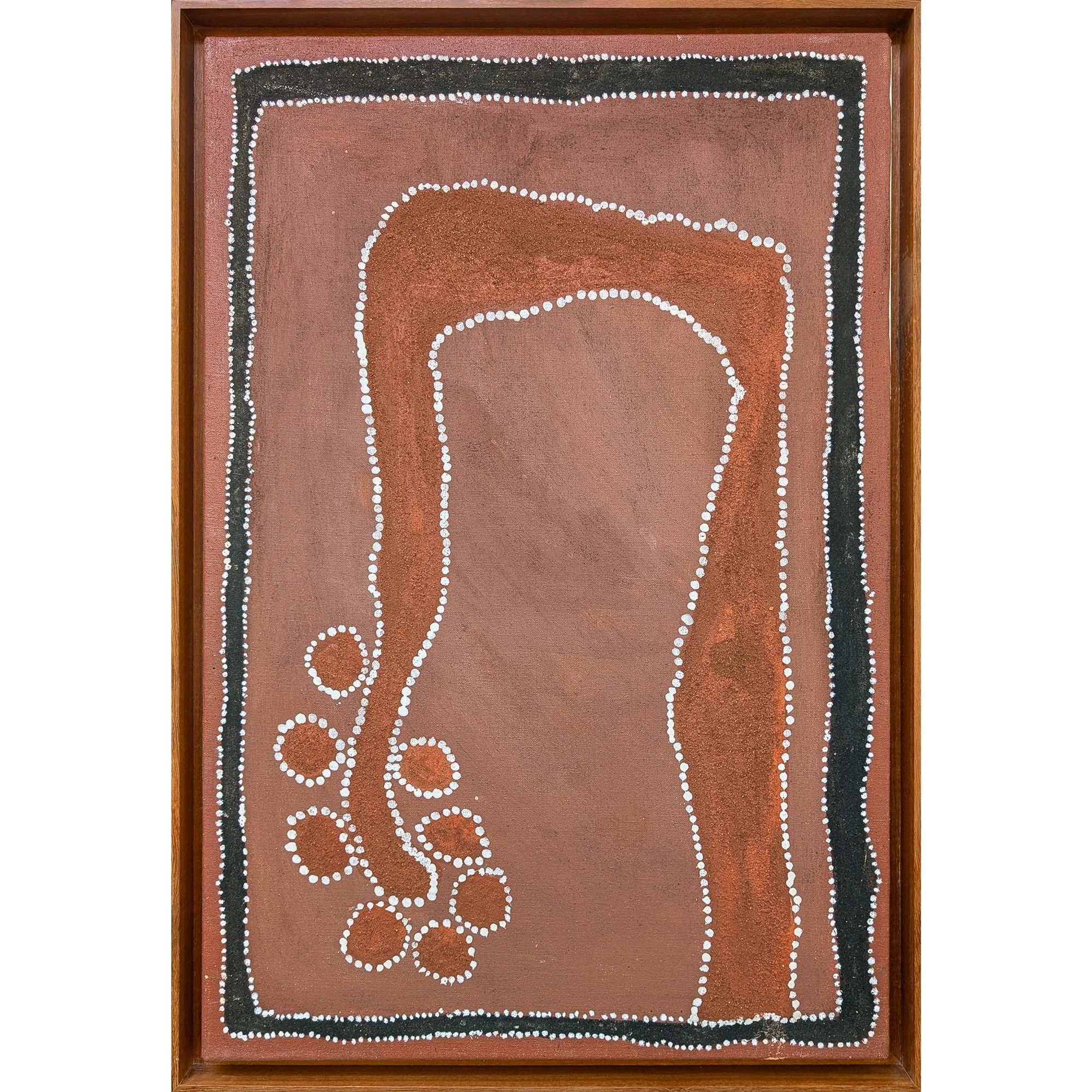 Lot 5 | ROVER JOOLAMA THOMAS (c. 1926 – 1998) | Koonawarratji | 1995 | natural earth pigments on Belgian linen, 90 x 60 cm | Est. AUD $18,000 - $25,000
