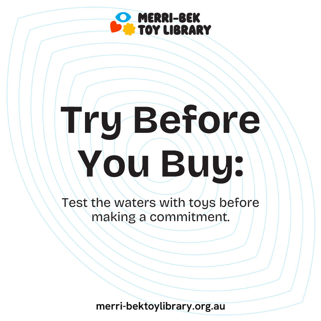 Another reason to love a Merri-bek Toy Library membership - try before you buy!

Minimize toy waste and drive a more sustainable way to toy play.

We encourage members to use our toy library to trial a toy you might be interested in buying. If you (o