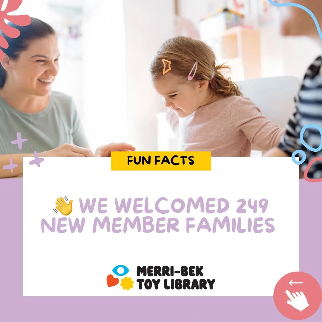 Sometimes it&rsquo;s nice to stop and reflect. 💛

Here&rsquo;s a little snapshot of our year at the Toy Library.

Share your favourite moments of play with us. 

#MerriBekToyLibrary #DidYouKnow #CommunityPlay #PlayMatters #BorrowDontBuy