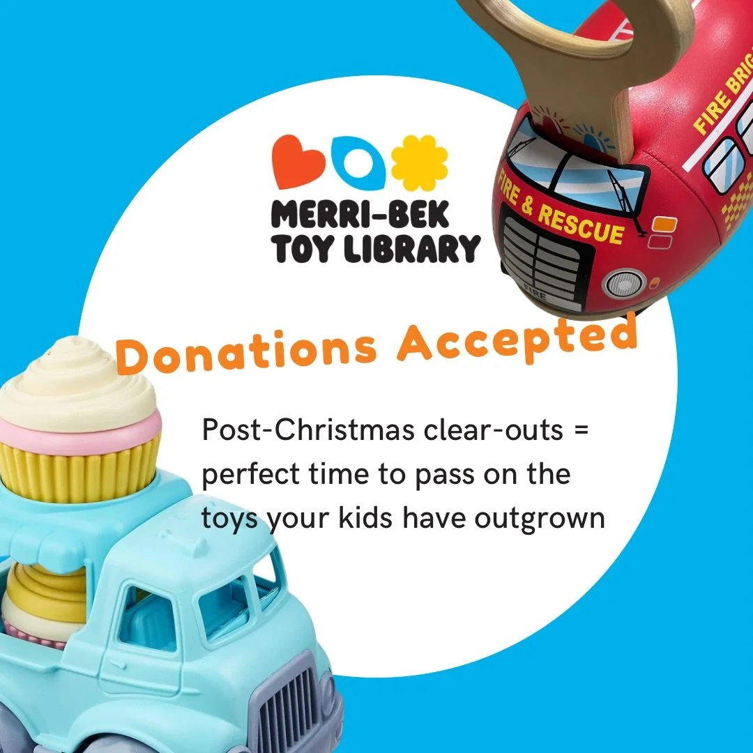 After the Christmas rush, many families start realising which toys their children have grown out of and we love when those toys get a second life at the Toy Library 💛

If you have toys in great condition that are no longer being played with, donatin