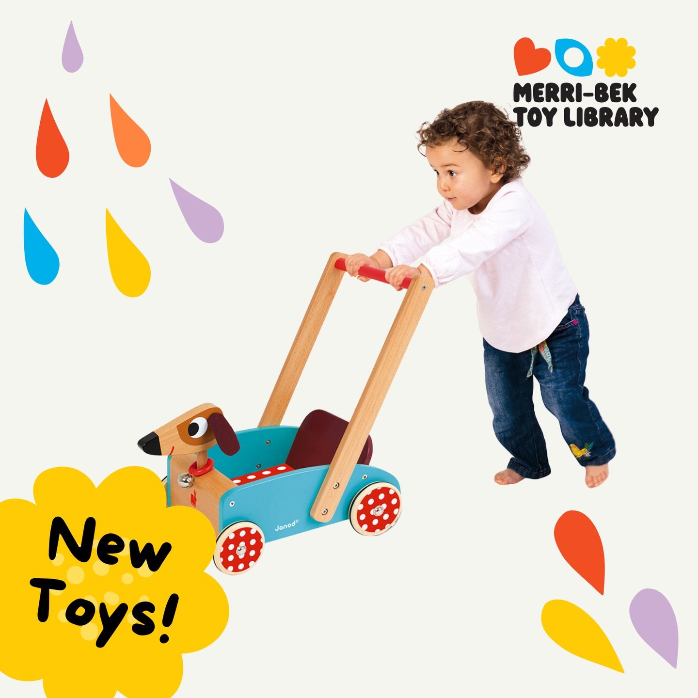 🎉 New toys just landed!

Push walkers, wooden cars, puzzles, pretend play, foam toys and more &mdash; so much good stuff for your little ones to borrow and enjoy.

This is just a peek at what&rsquo;s available. Come in and explore! 😊

Thinking abou