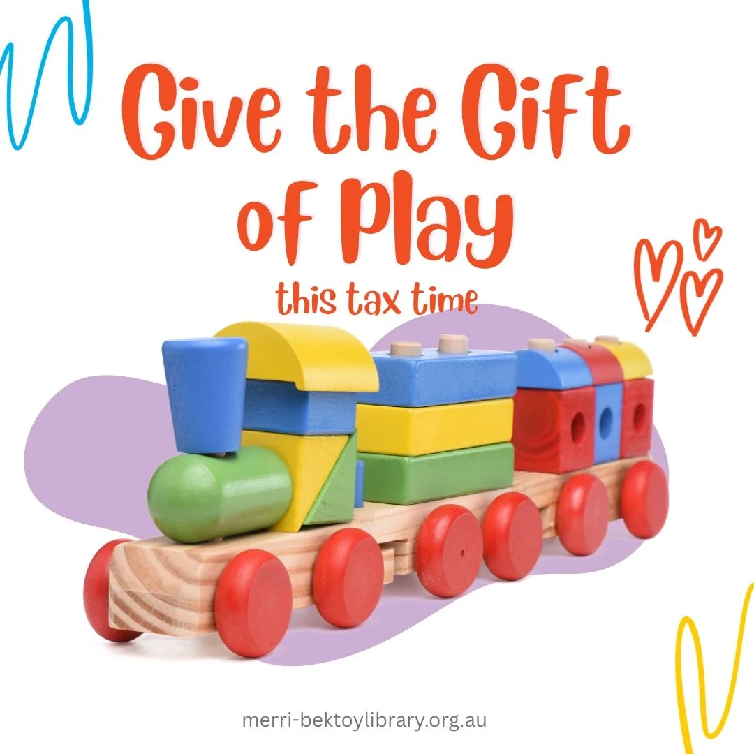 You know that feeling when you give something that really matters? ☺️

This tax time, you can support Merri-bek Toy Library and make it tax deductible.

Toy Libraries Australia, the peak body for toy libraries nationally, accepts donations on our beh
