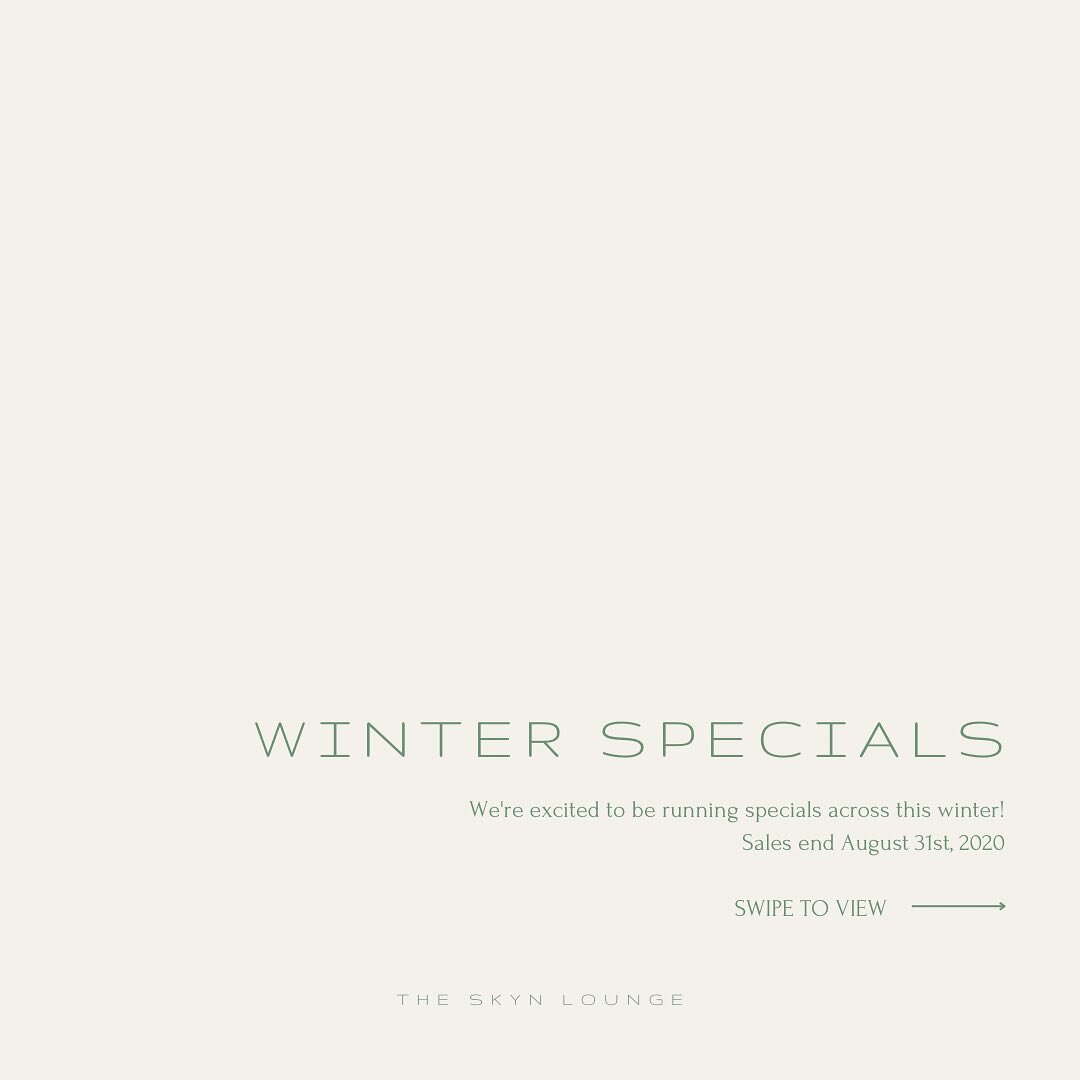 🌟Have you seen our amazing June specials!? 🌟

Swipe across to see our current winter specials ​focused on pampering YOU.

We are so happy that you are loving these offers.

If you haven't taken advantage of these yet, make sure you BOOK today via o