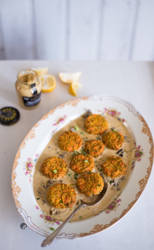 Vegetable Cutlets In Dijon Mushroom Sauce + A Giveaway