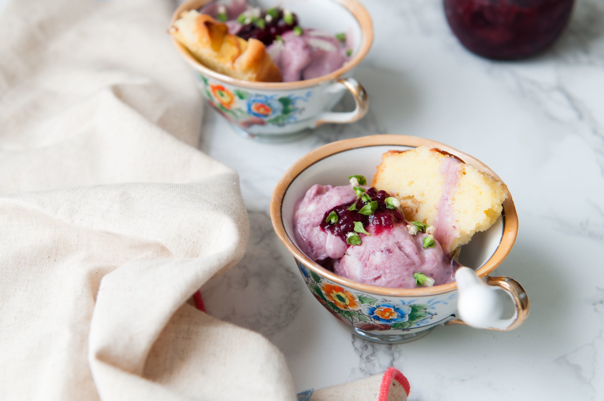 Roast Sugar Plum and Ricotta Ice Yogurt