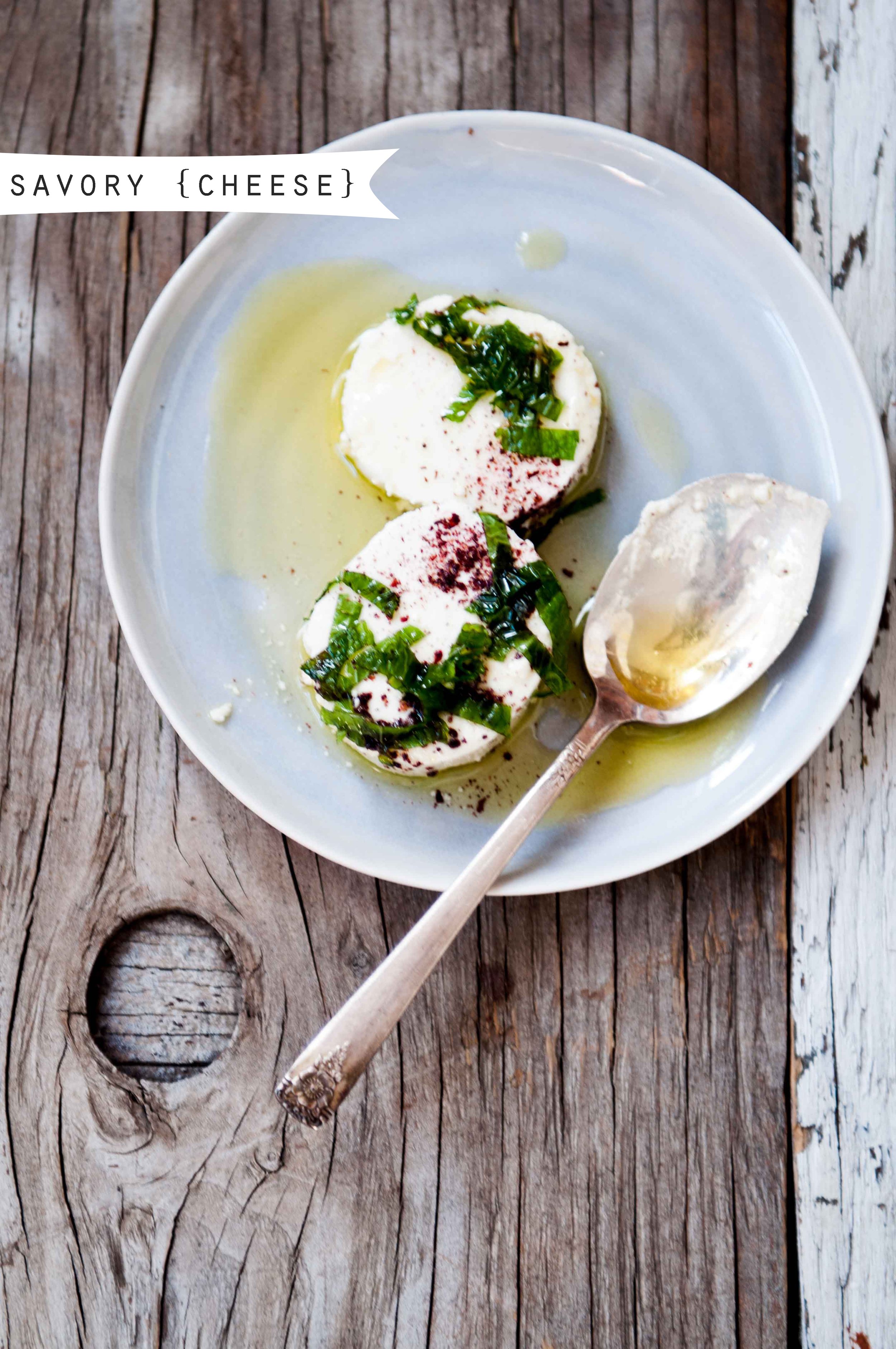 Sumac and Mint Marinated Goat's Cheese