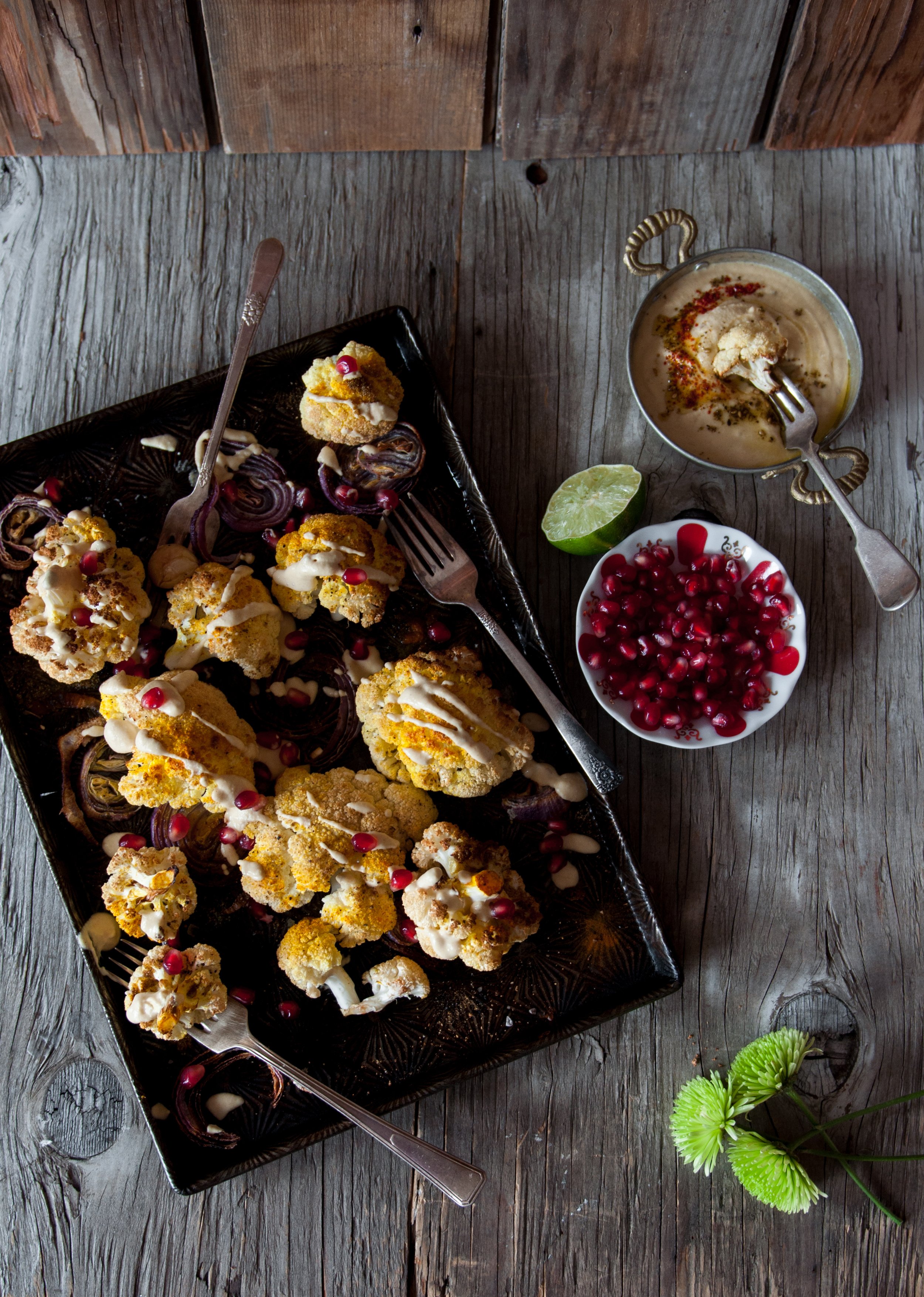 Turmeric Roasted Cauliflower Salad