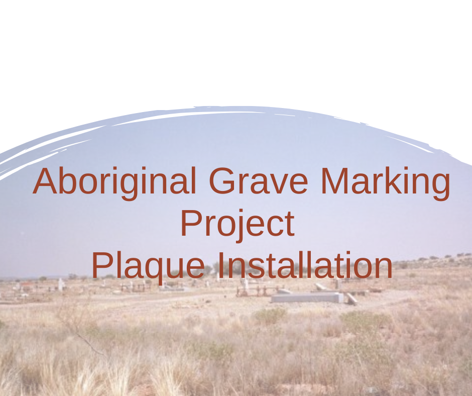 Plaque Installation- Aboriginal Grave Marking Project
