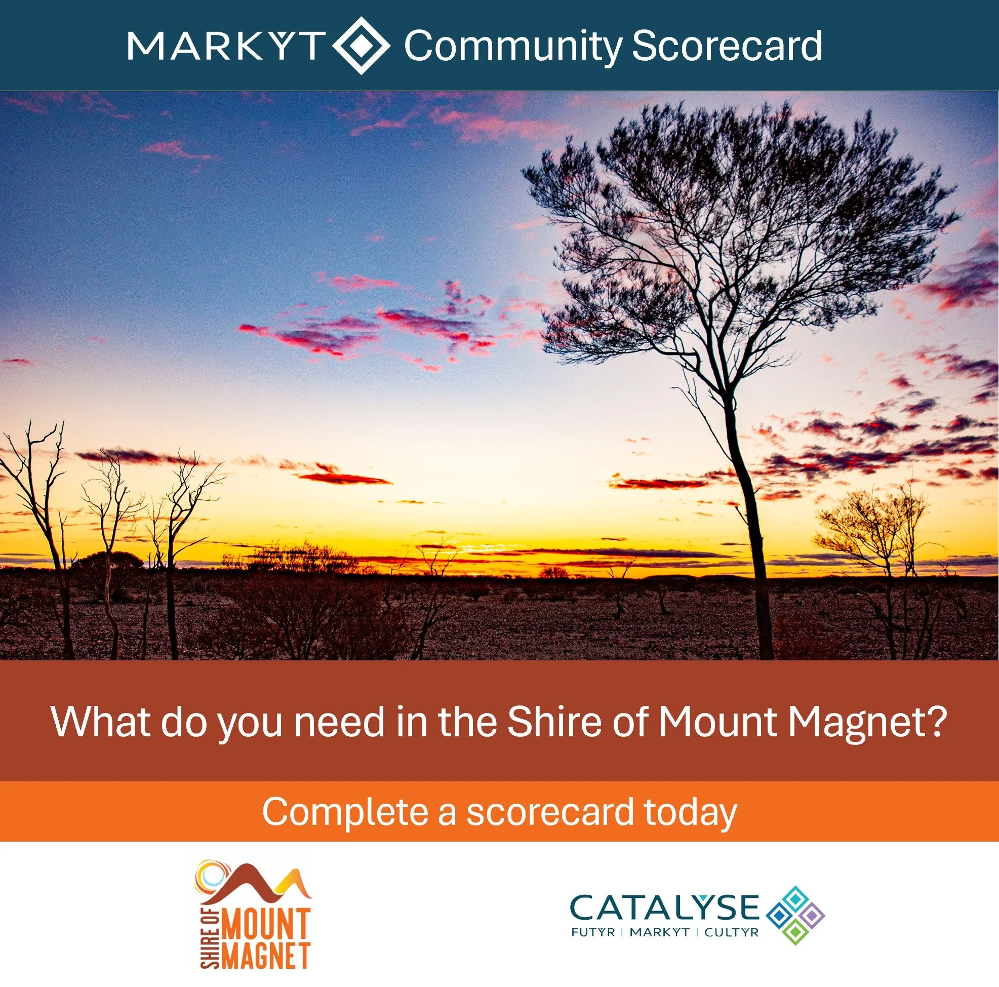 Last few days to let us know how you feel about the local area. What do you love? What could we do better? 

Survey Closes 12th June 2026

Complete a scorecard today at: https://catalyse.au1.qualtrics.com/jfe/form/SV_e2GIU4NCA8a7YpM