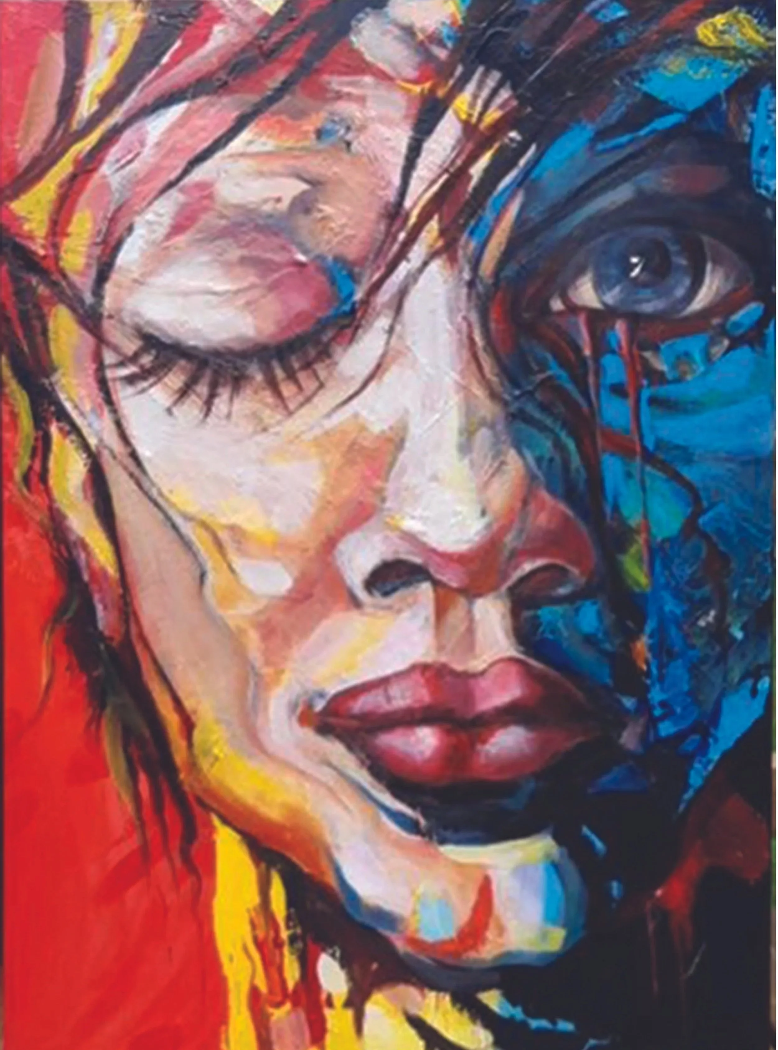 Dreams vs Reality *NFS. 
Acrylic. Prints are available 30"x40" stretched - $900.