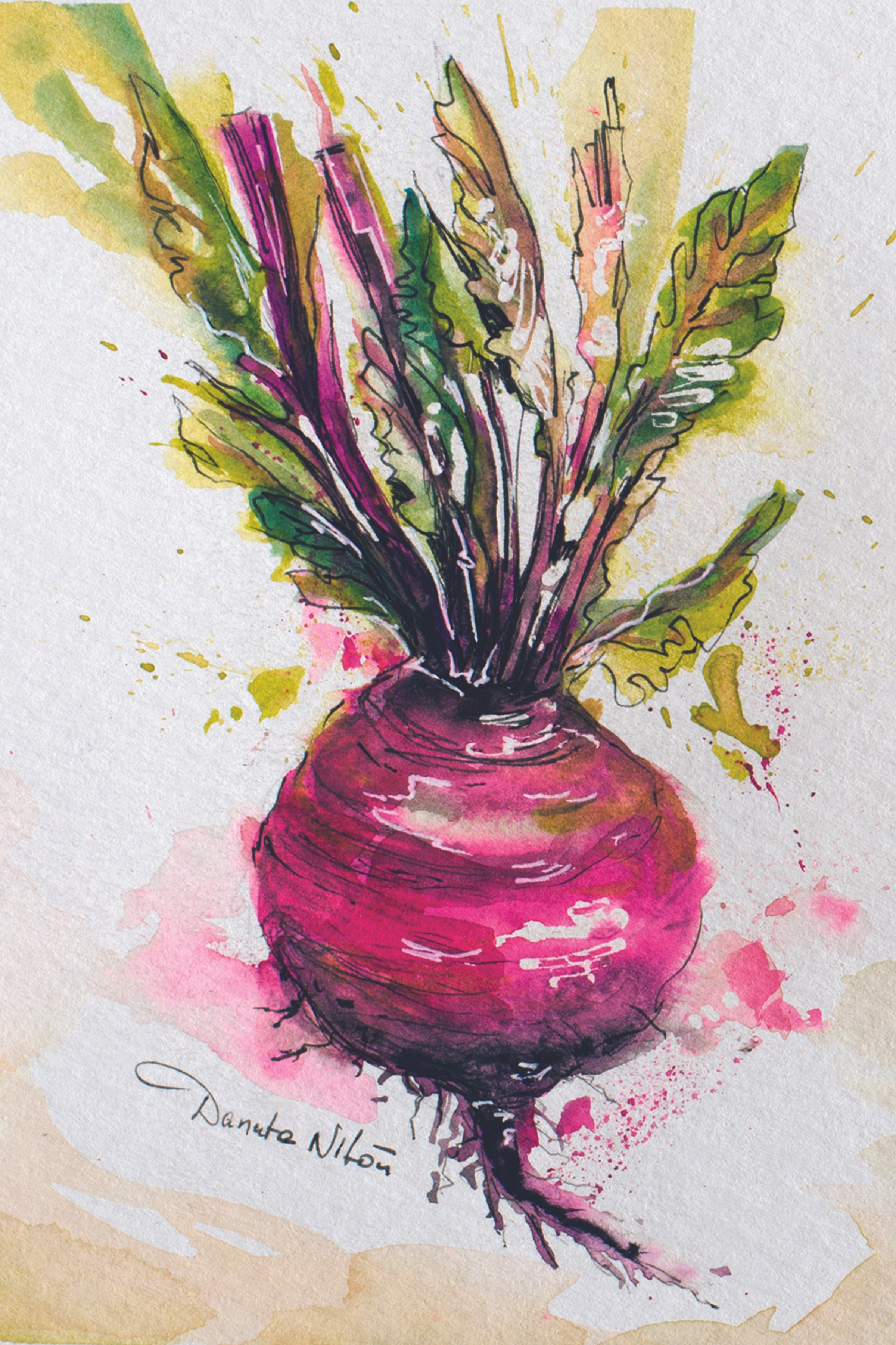 Beet - acrylic on canvas - SOLD