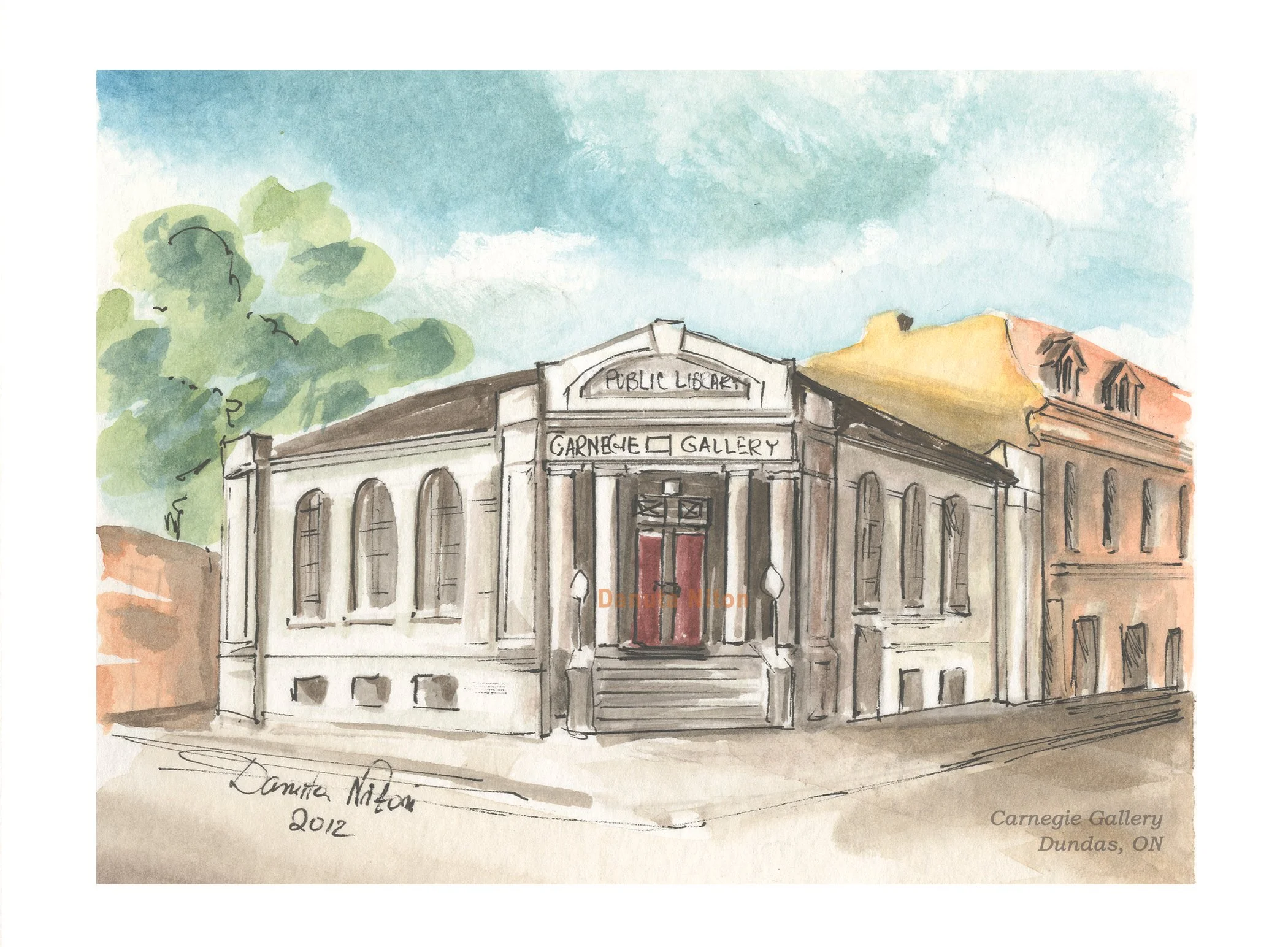 Carnegie Gallery in Dundas ON, Cards and prints are available