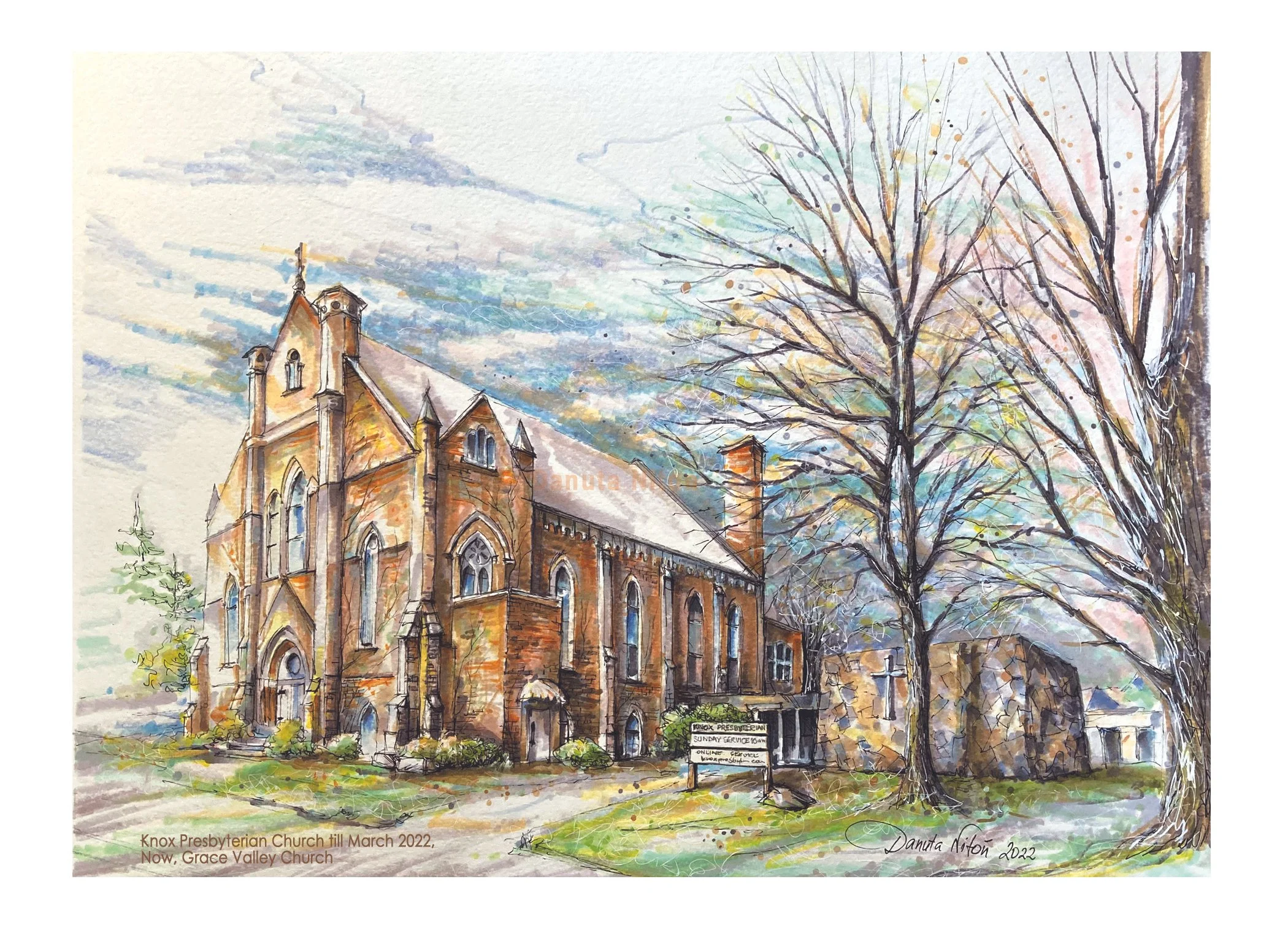 Grace Valley church in Dundas ON, Cards and prints are available. Knox Presbyterian Church in Dundas Ontario Canada 