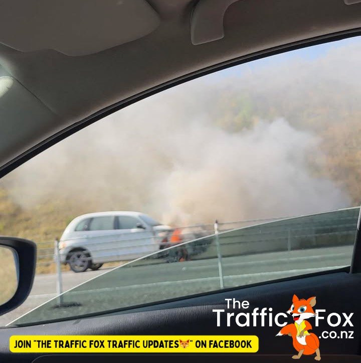 A PT Cruiser came under fire on Transmission Gully north of Wellington on Friday 24 April, 2026. All occupants were ok here too