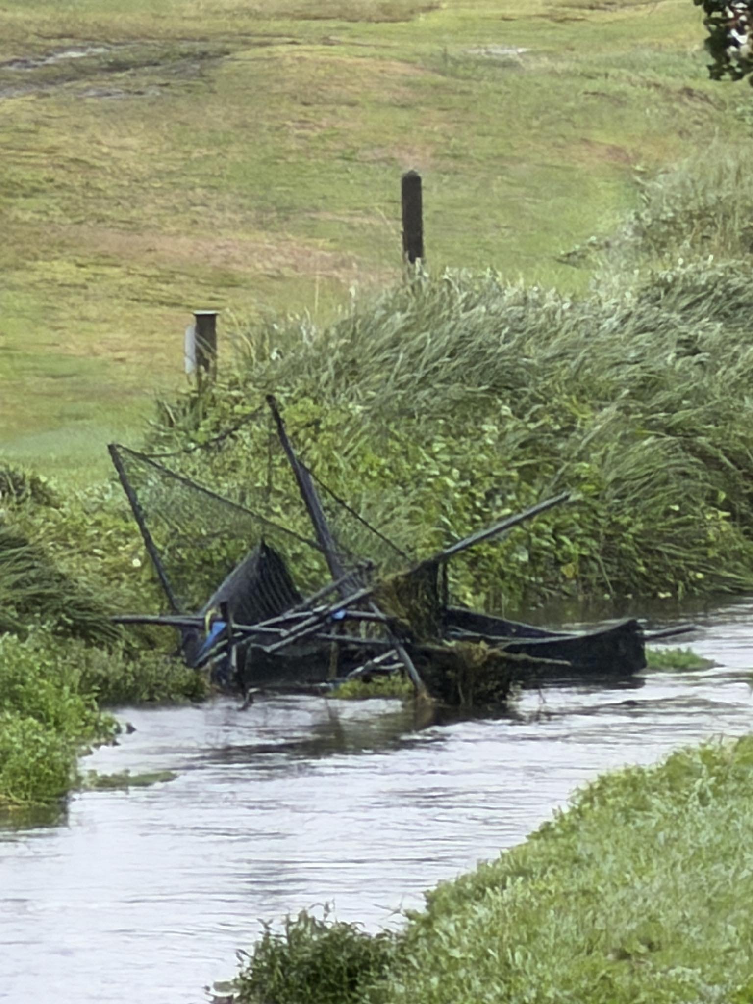 Someone's trampoline has gone blow-about! Guildford Drive, Paraparaumu. Photo by Maegan Hunter