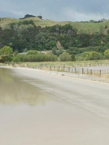 Saddle Rd between Woodville and Ashhurst is closed due to flooding! Photo by PNCC