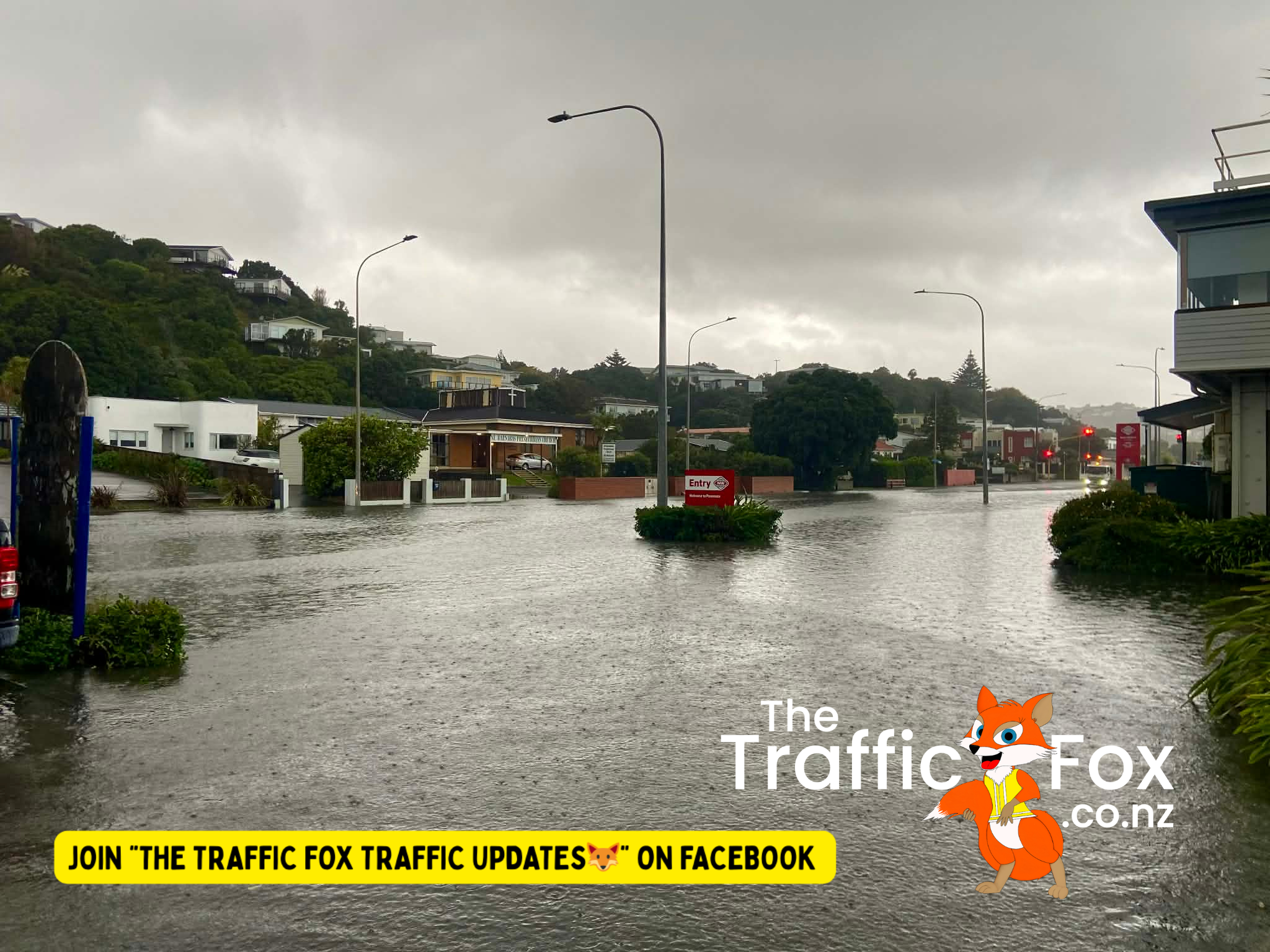 SH59 Mana is underwater and closed near New World