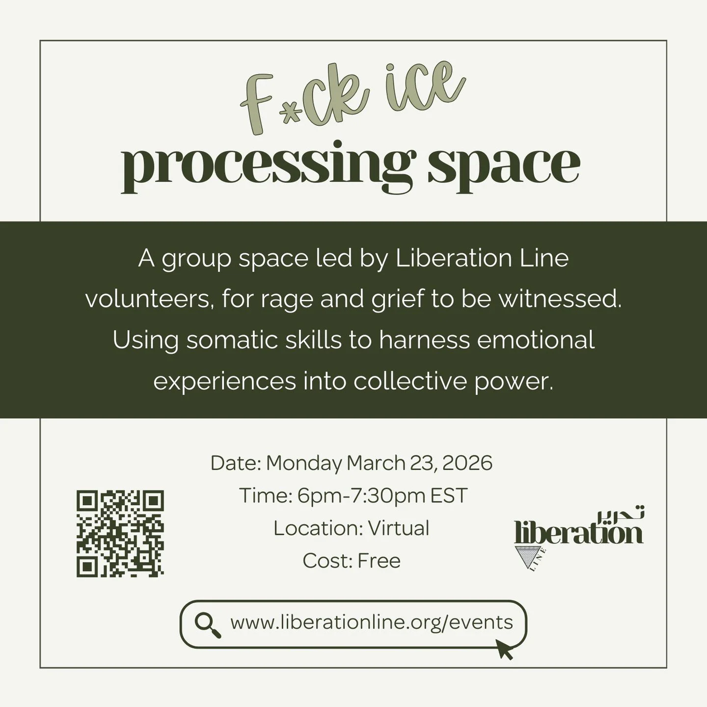 The Liberation Line is holding space to process, reflect, and act in the face of state violence &mdash; especially as communities continue to grapple with the trauma of recent ICE‑related shootings and deadly enforcement operations that have sparked 