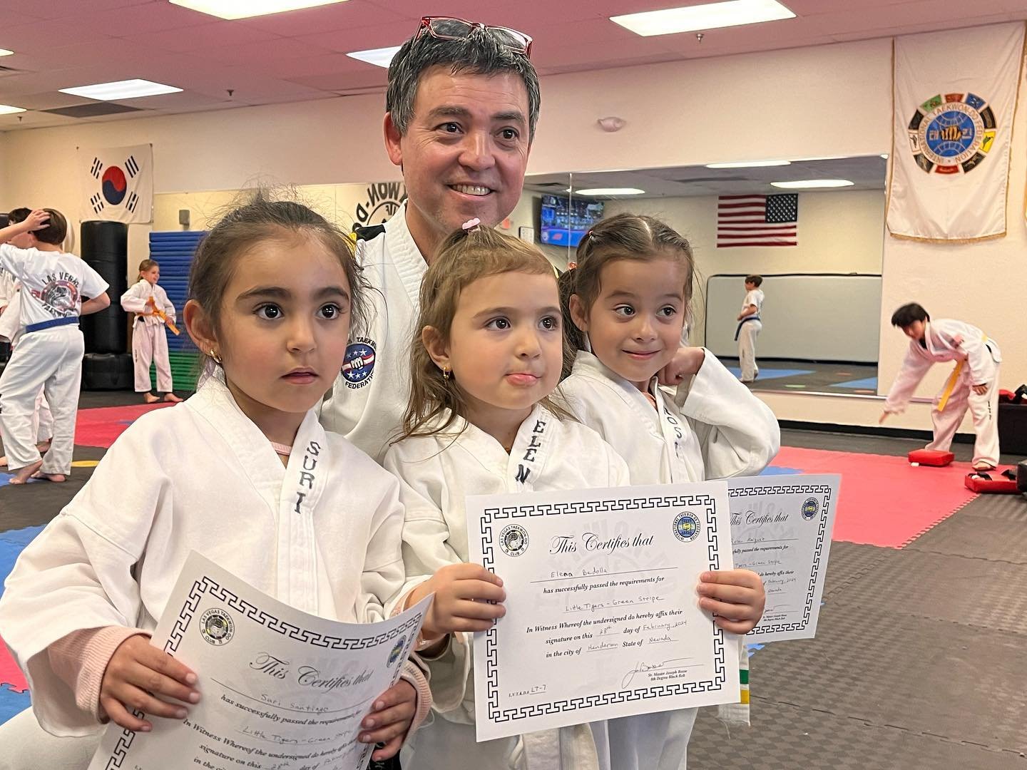 3 Fierce Young Ladies Got Promoted Today 🔥🥋
&bull;
#taekwondo #lasvegastaekwondo #lvtkd #lasvegasmartialarts #locallv #itf #lasvegas #itftaekwondofederation #itftkd