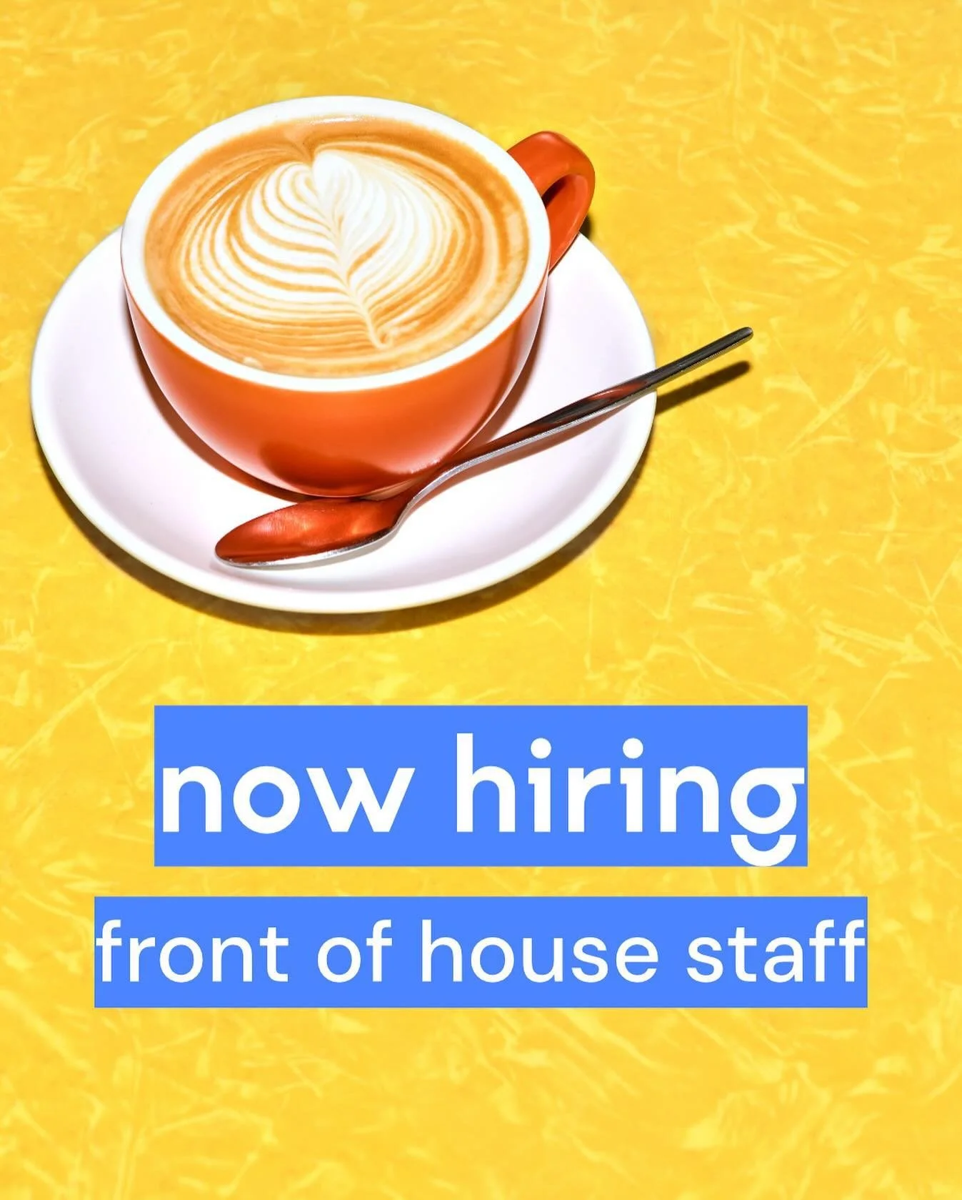 We&rsquo;re looking for some new members to join our front of house team! Our cafe is great place to work and we encourage positive and passionate people to apply. 

Experience essential with preference toward busy cafes or restaurants. Coffee making